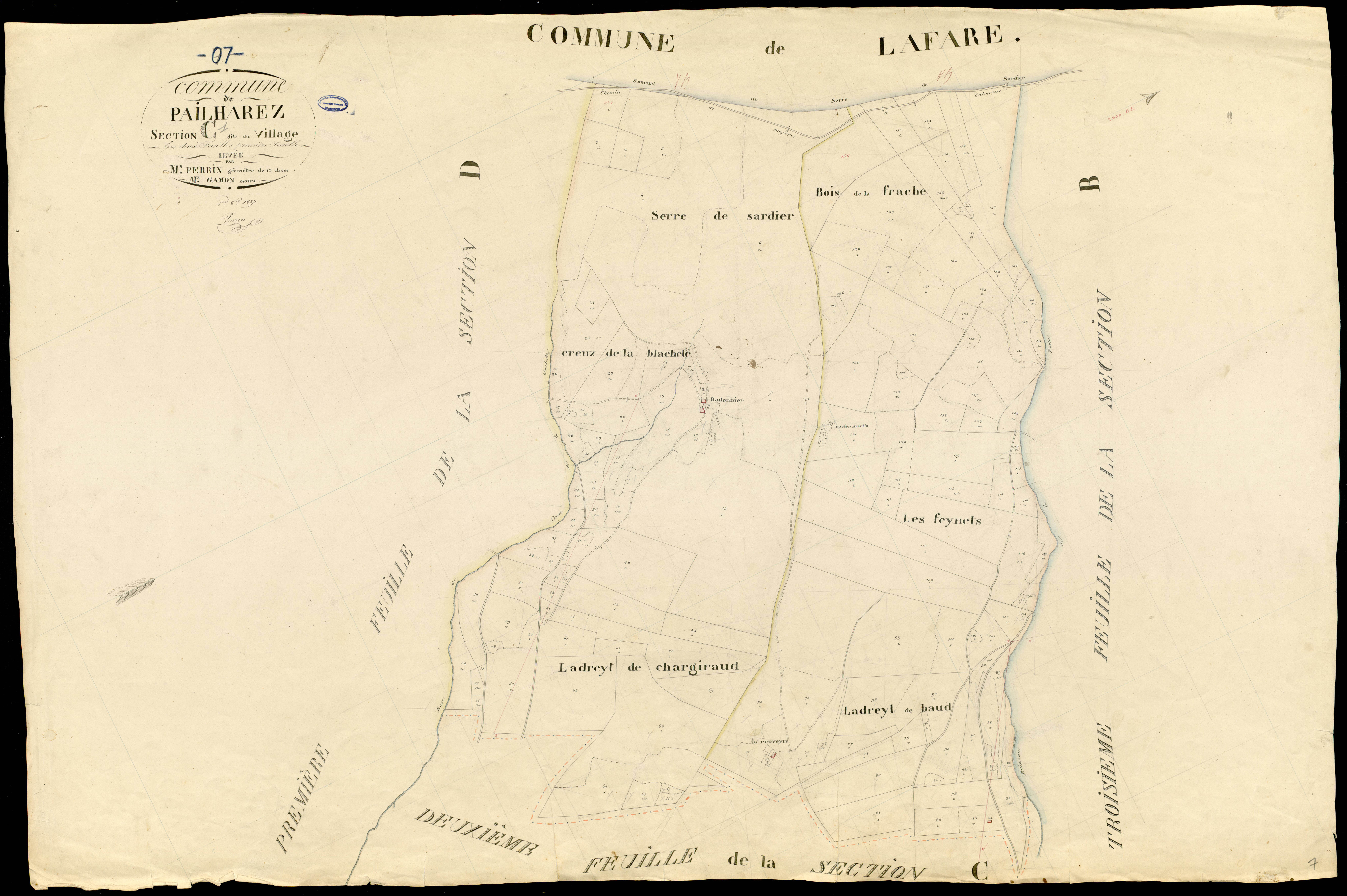 Pailharès - Section C - Feuillet 1