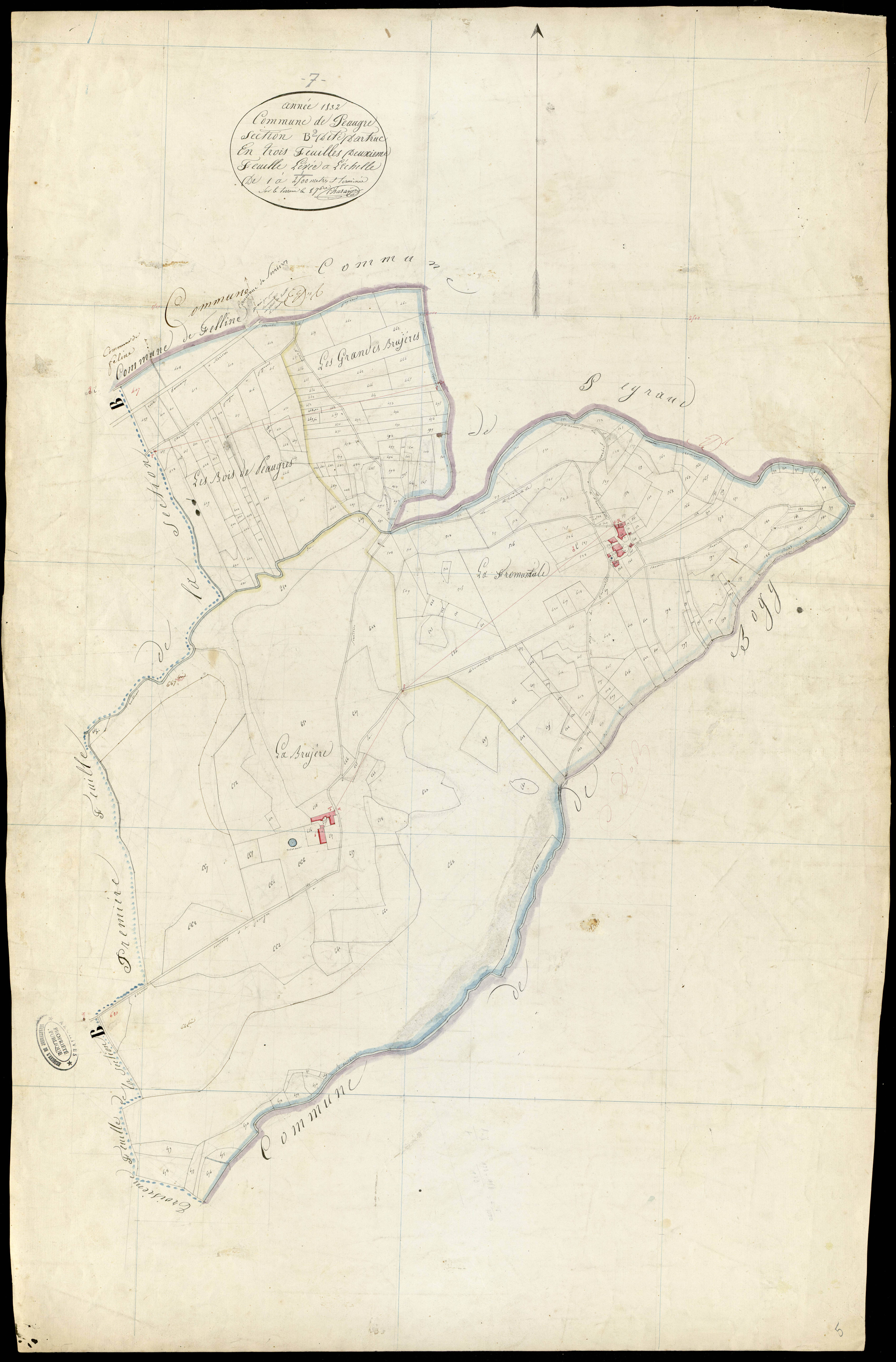 Peaugres - Section B - Feuillet 2