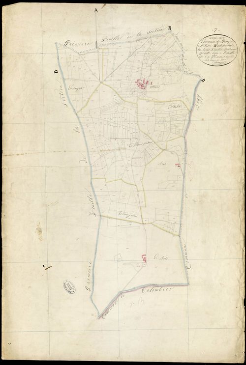 Peaugres - Section B - Feuillet 3