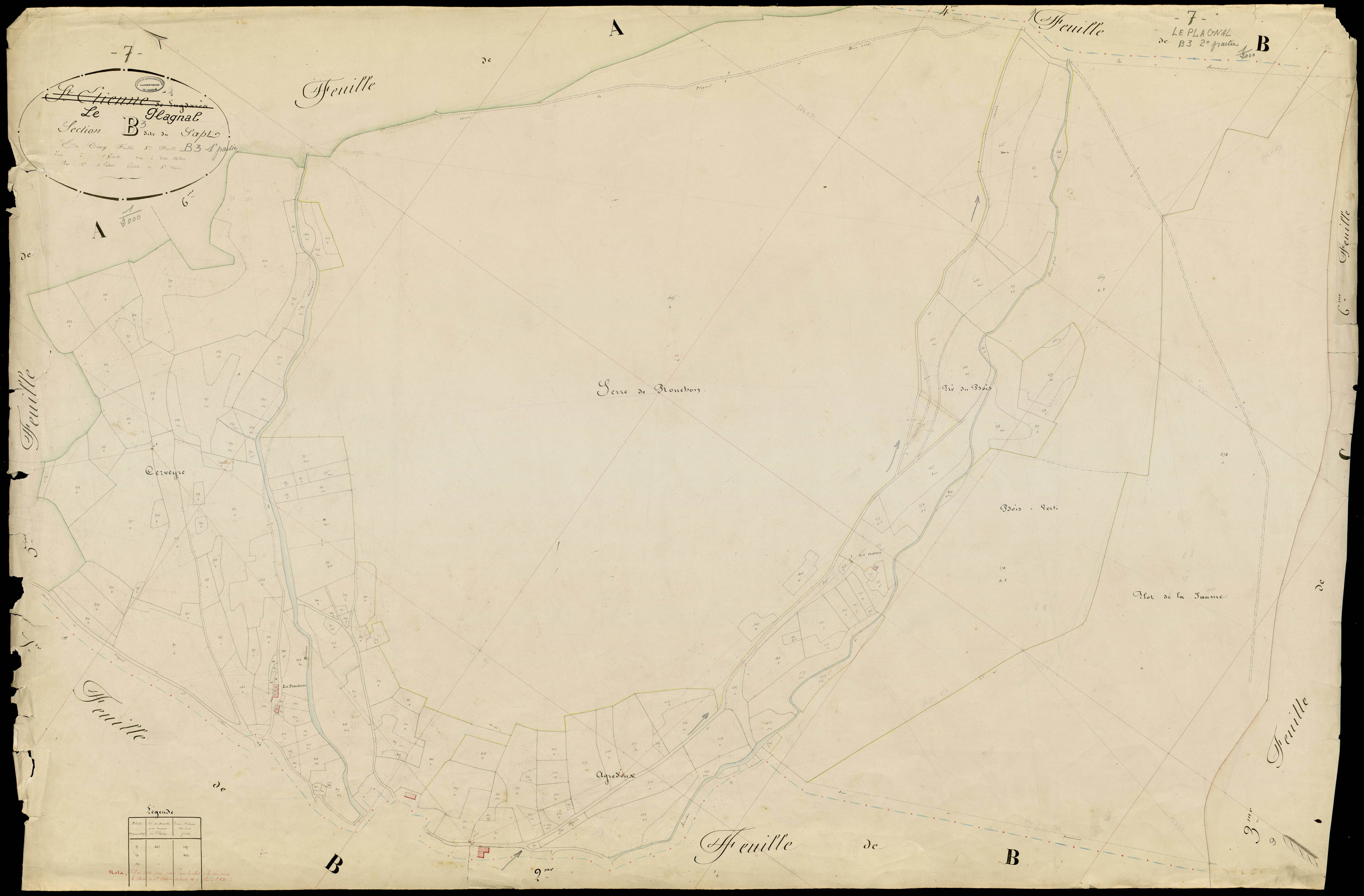 Le Plagnal - Section B - Feuillet 3