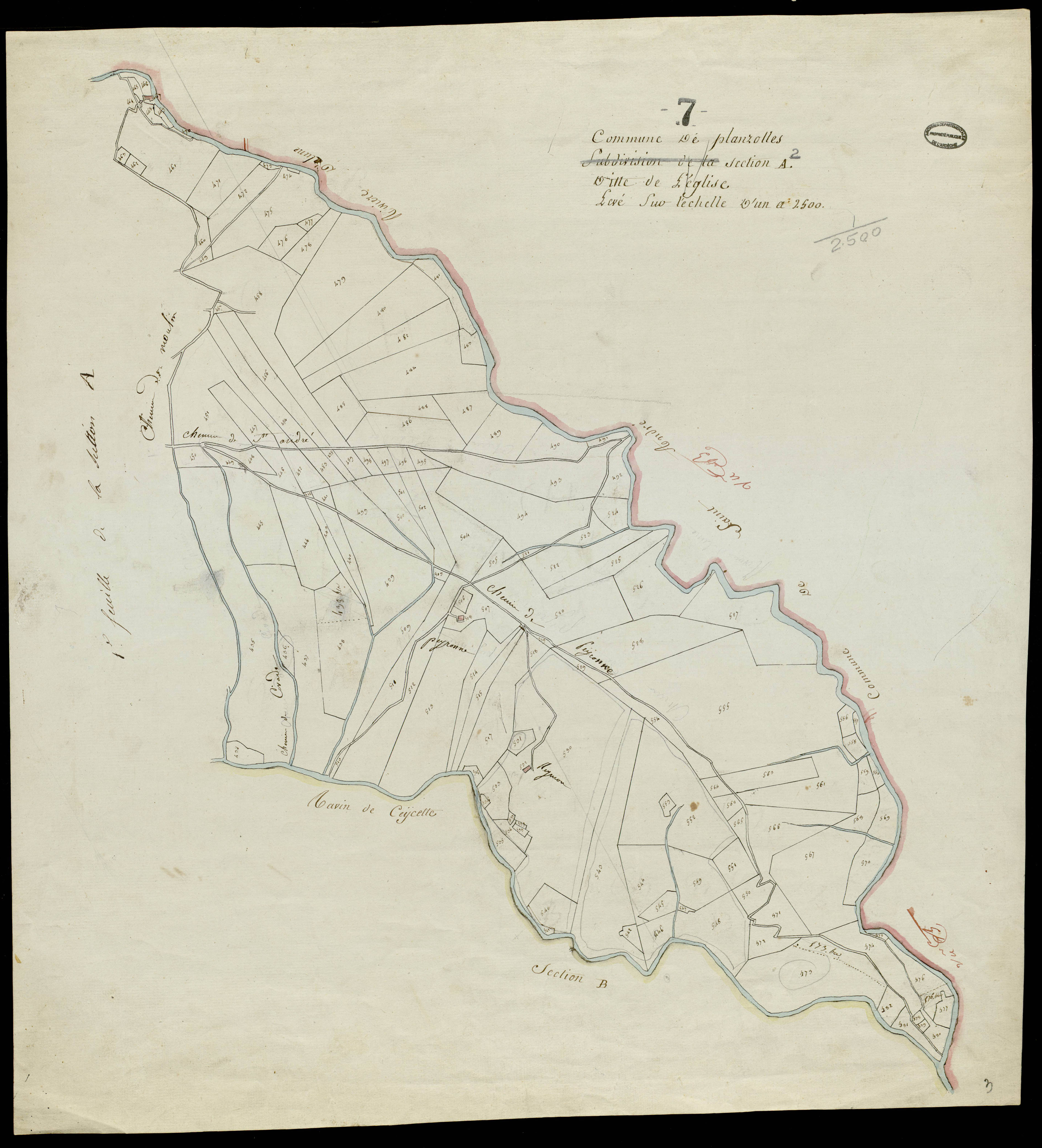Planzolles - Section A - Feuillet 2