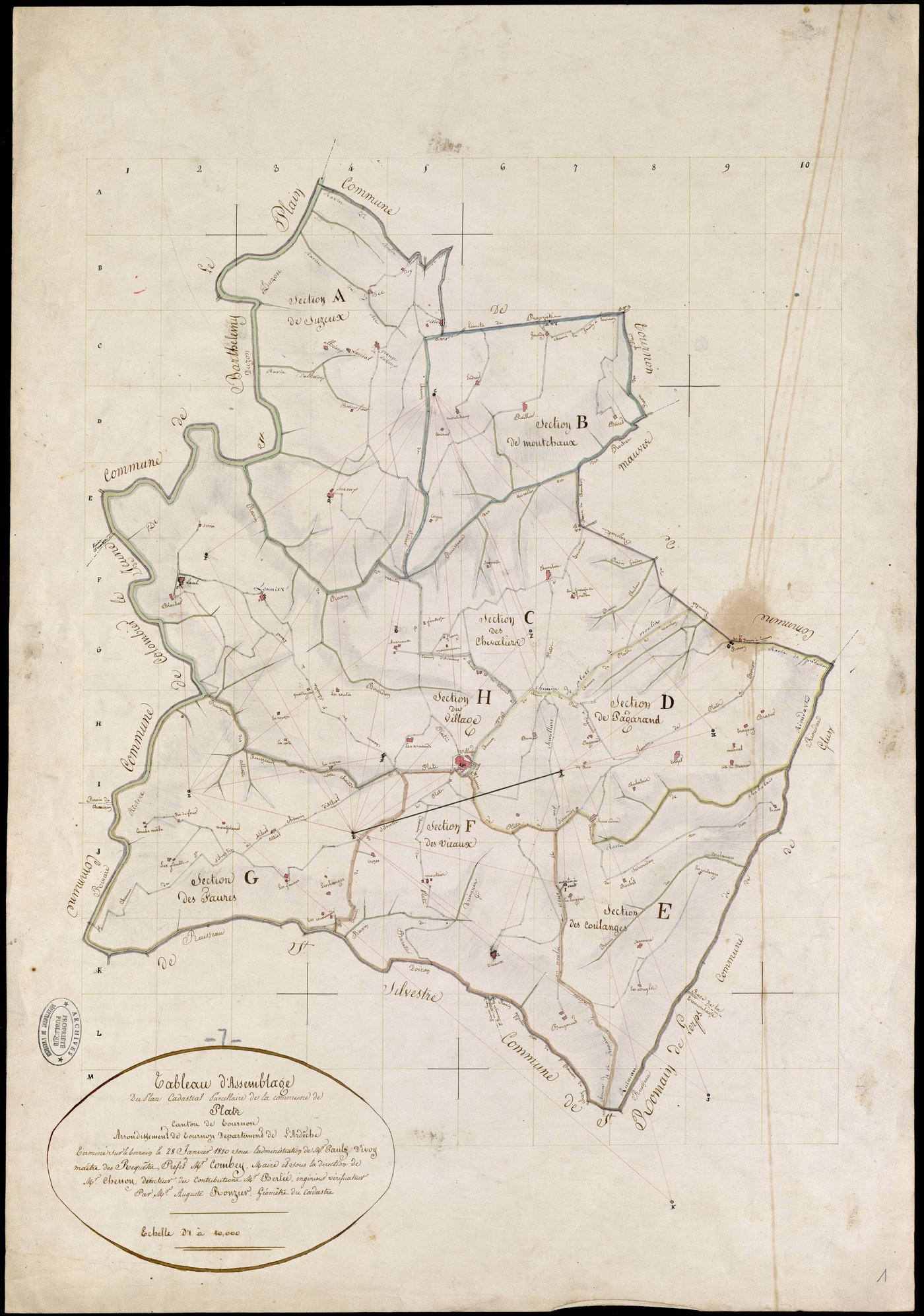 Plats - Tableau d'assemblage