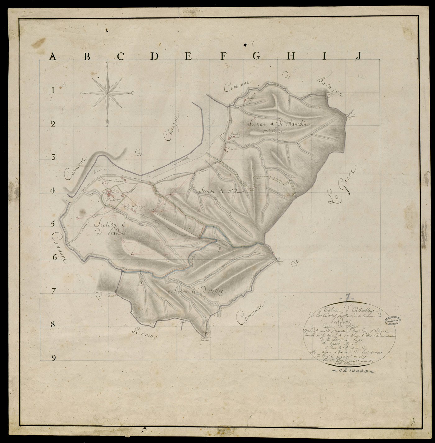 Pradons - Tableau d'assemblage