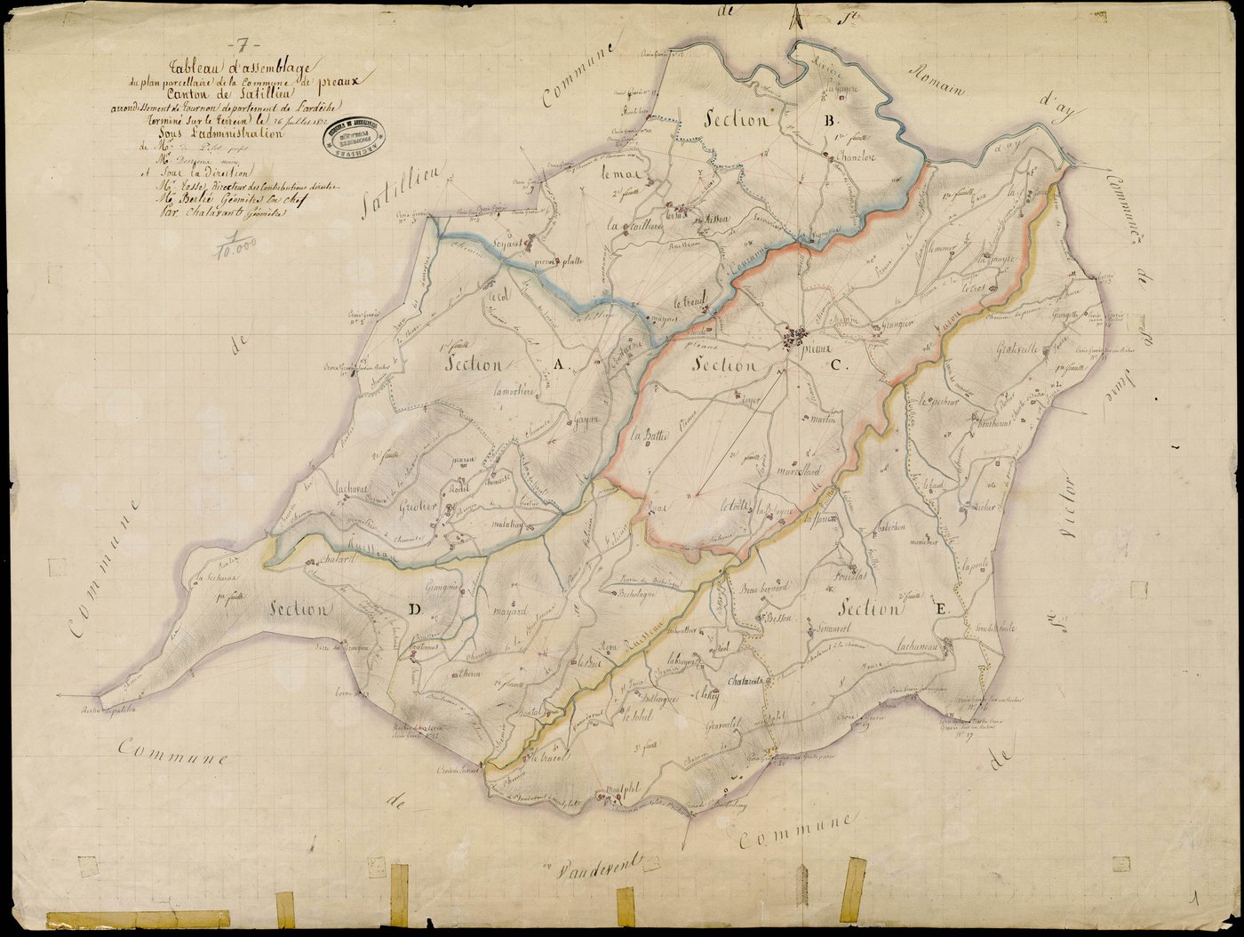 Préaux - Tableau d'assemblage