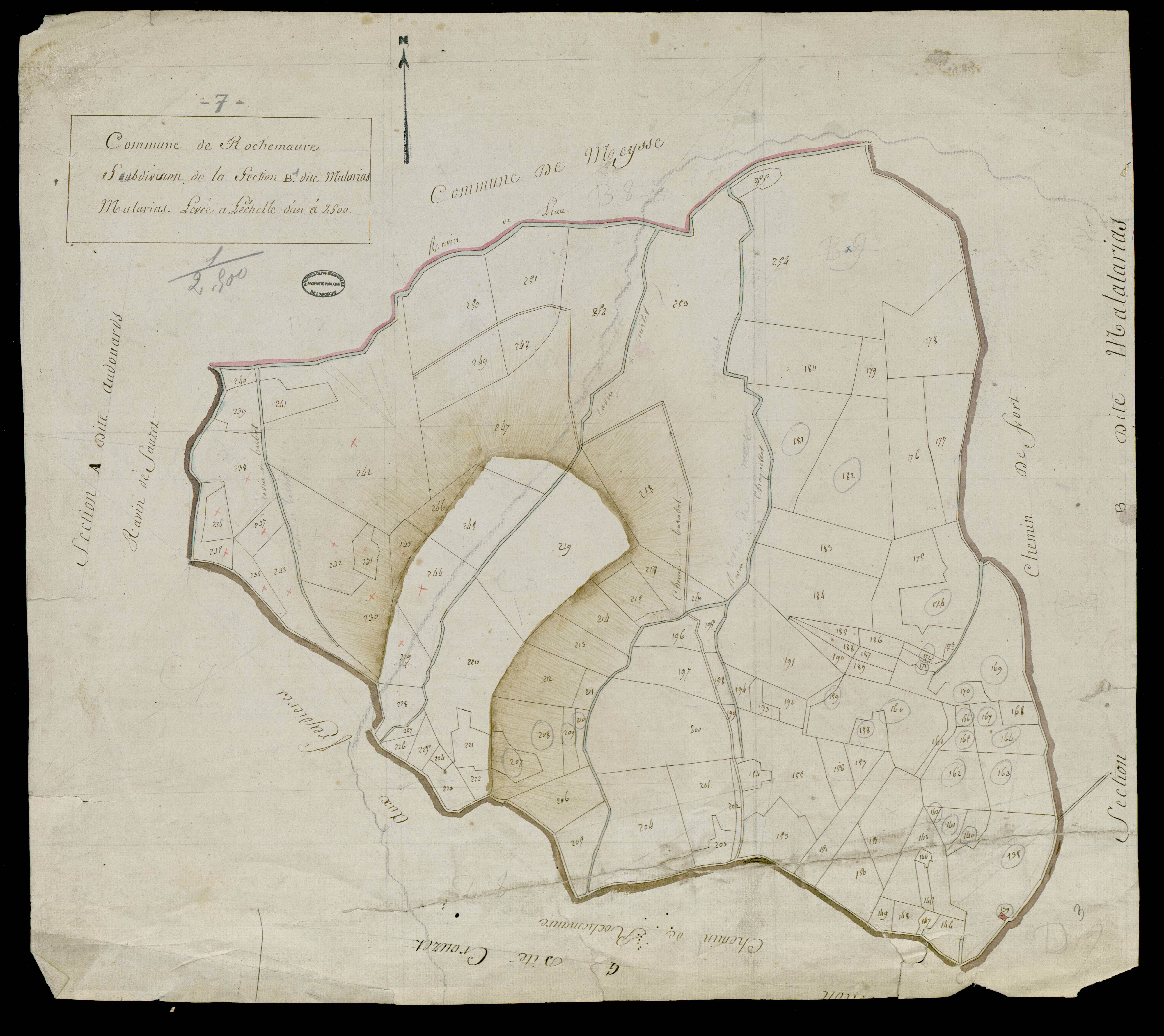 Rochemaure - Section B - Feuillet 1