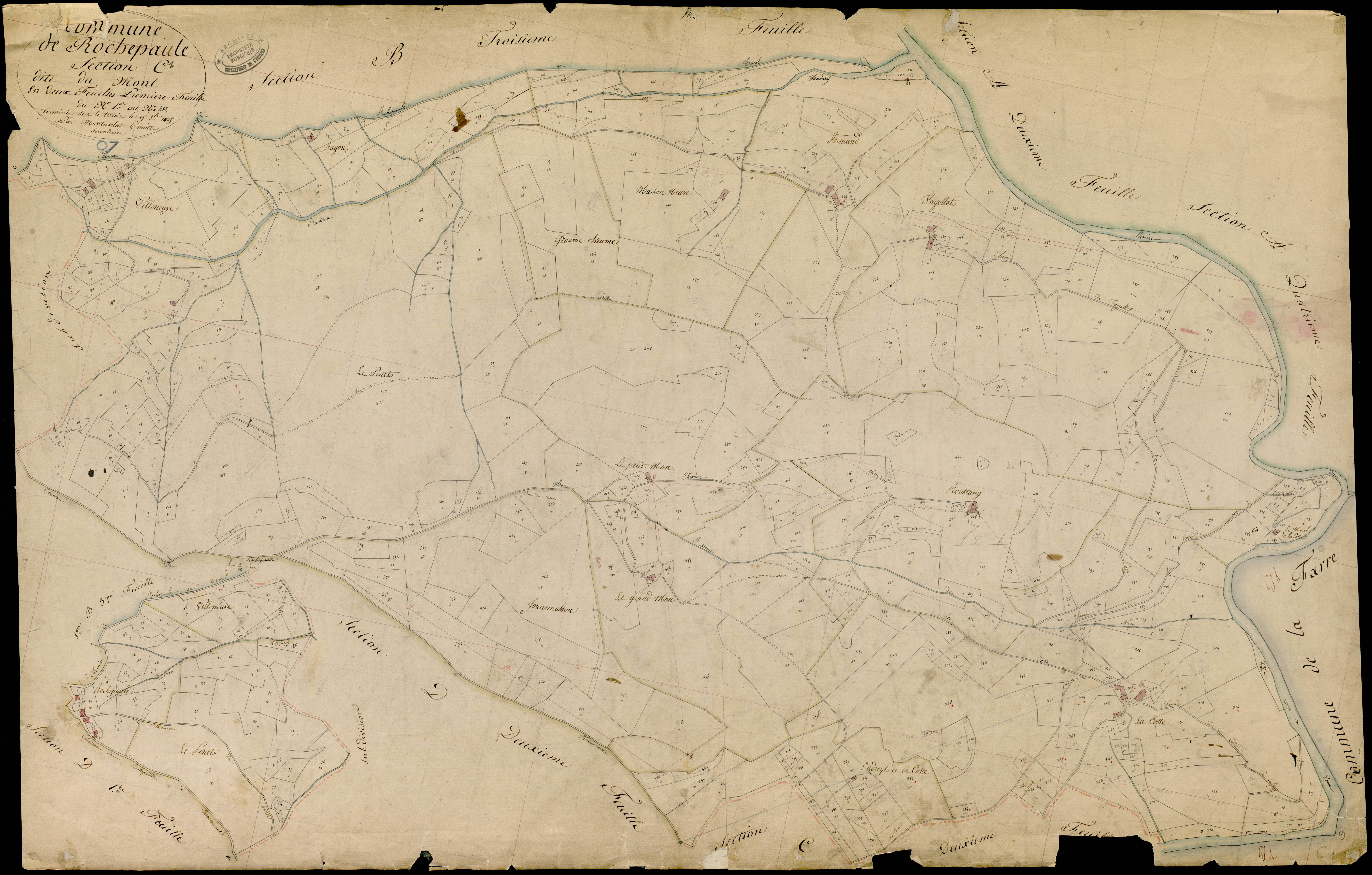 Rochepaule - Section C - Feuillet 1