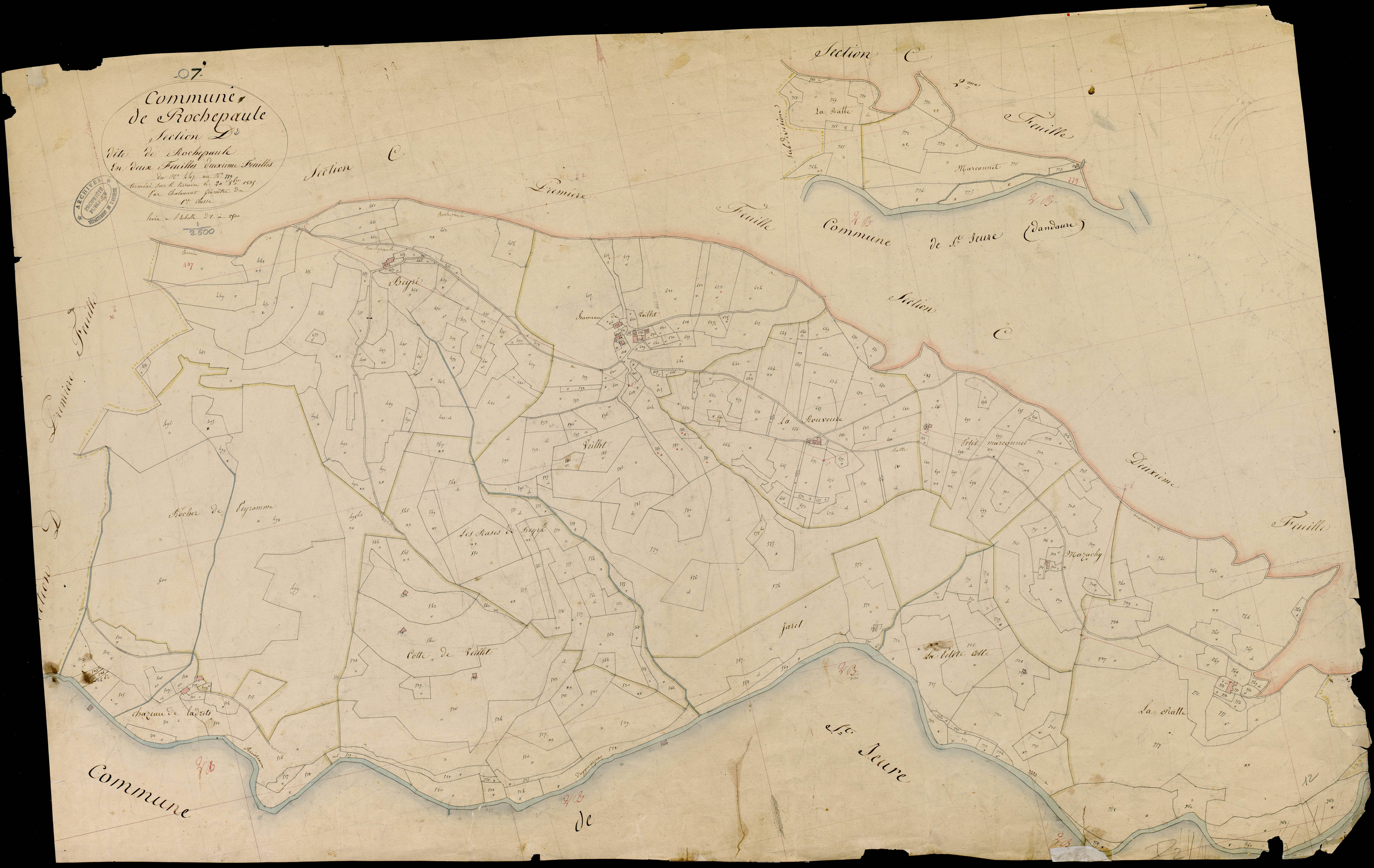 Rochepaule - Section D - Feuillet 2