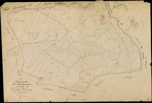Rochepaule - Section B - Feuillet 1