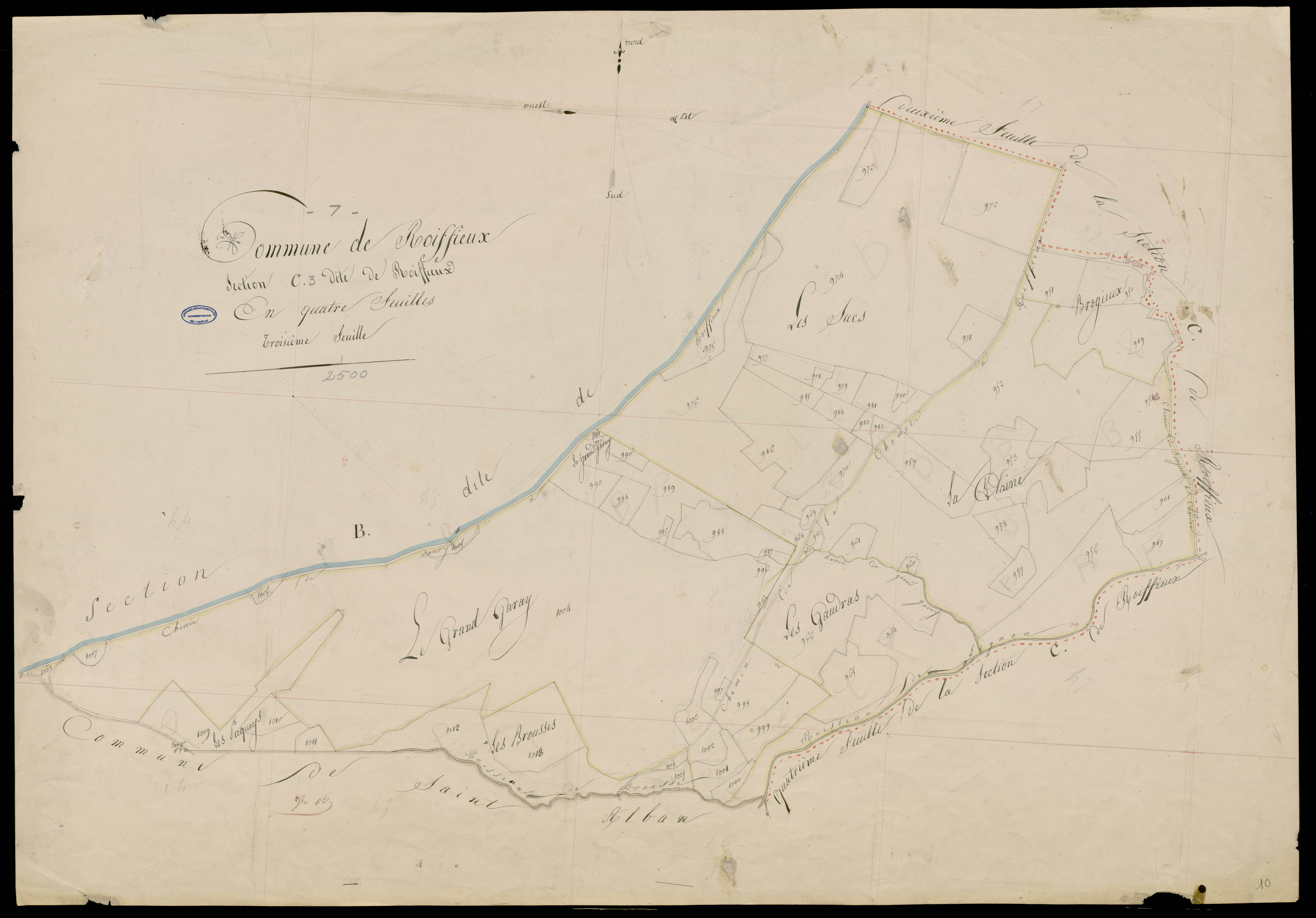 Roiffieux - Section C - Feuillet 3