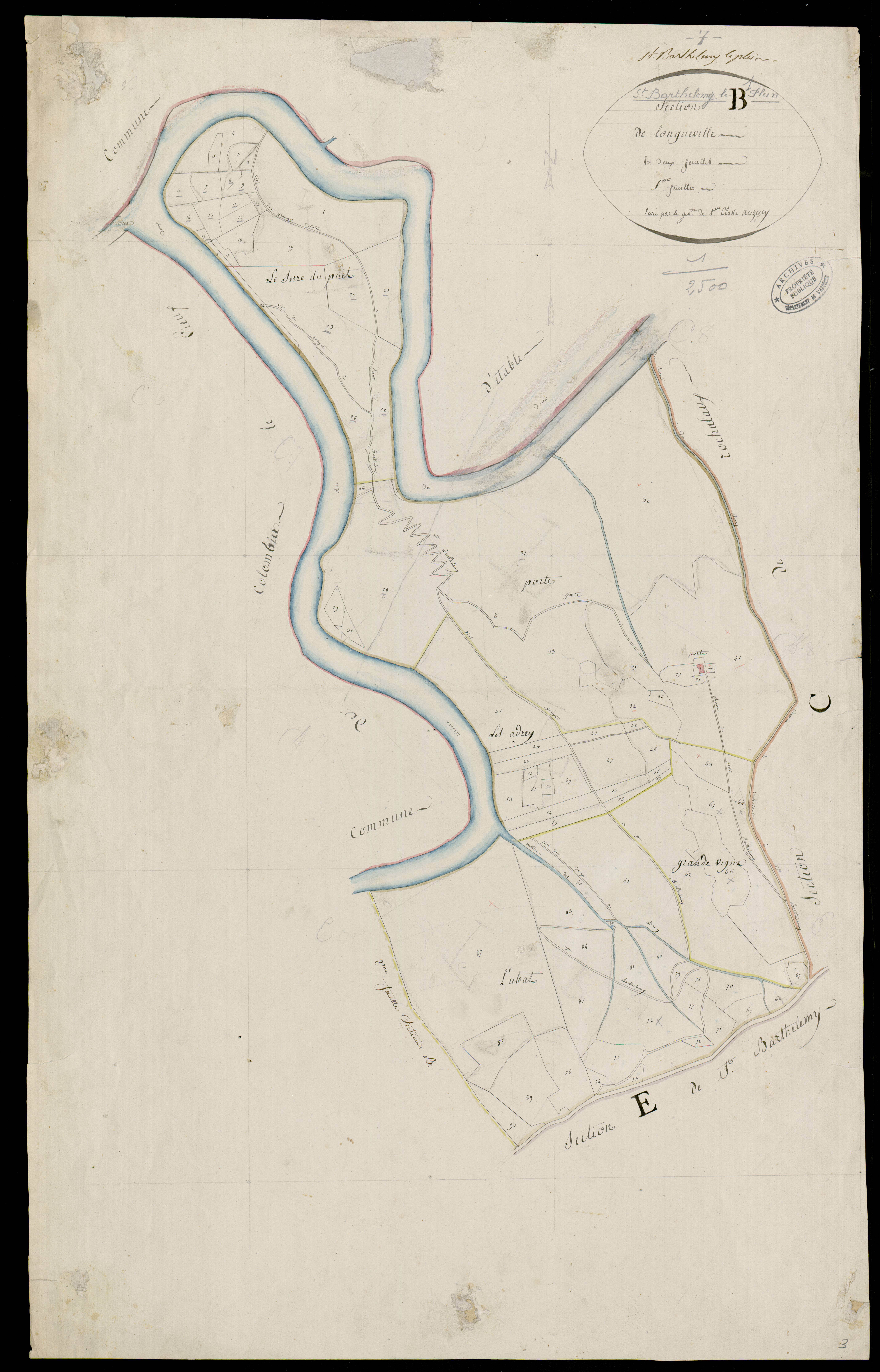Saint-Barthélemy-le-Plain - Section B - Feuillet 1
