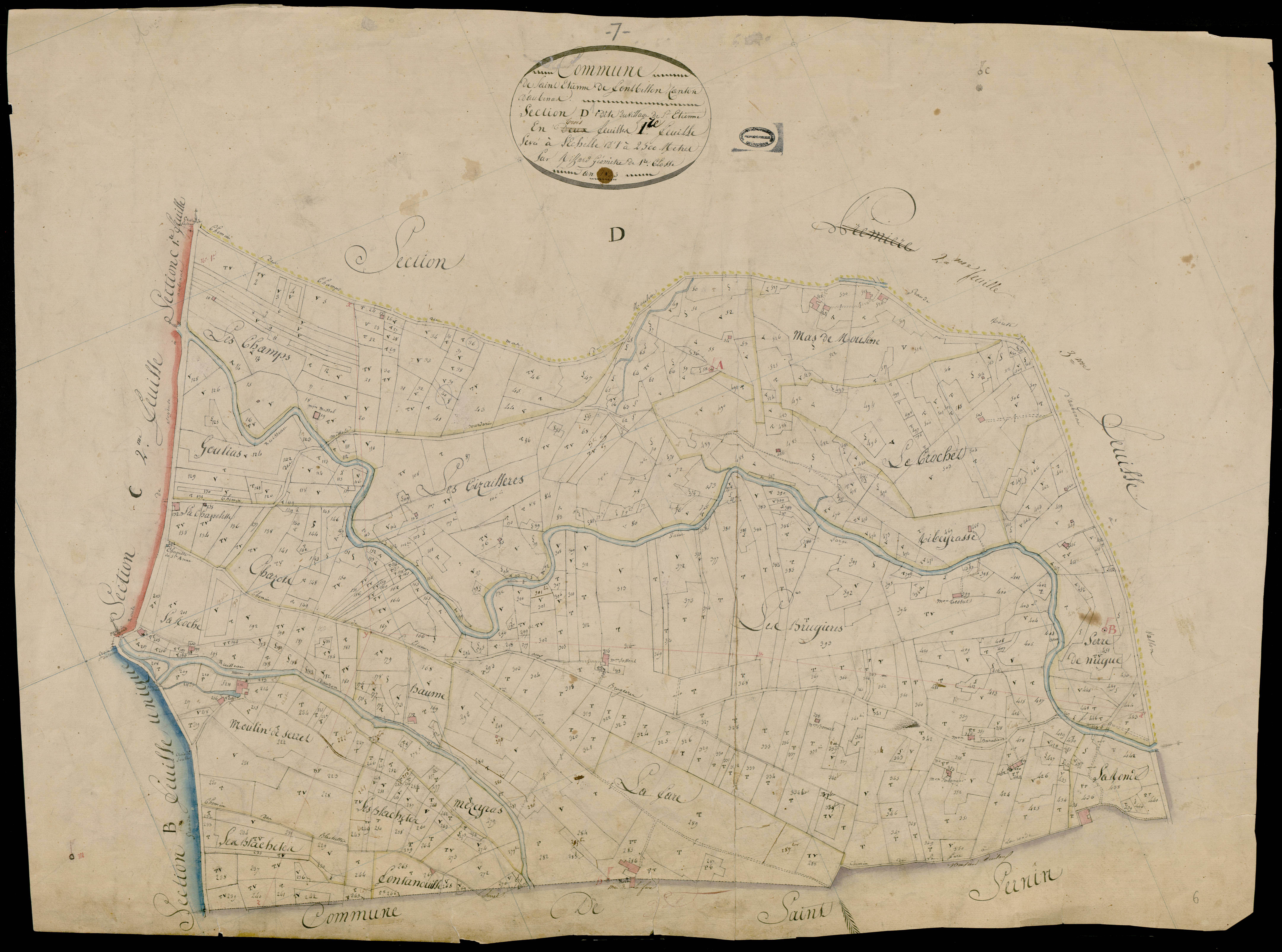 Saint-Etienne-de-Fontbellon - Section D - Feuillet 1