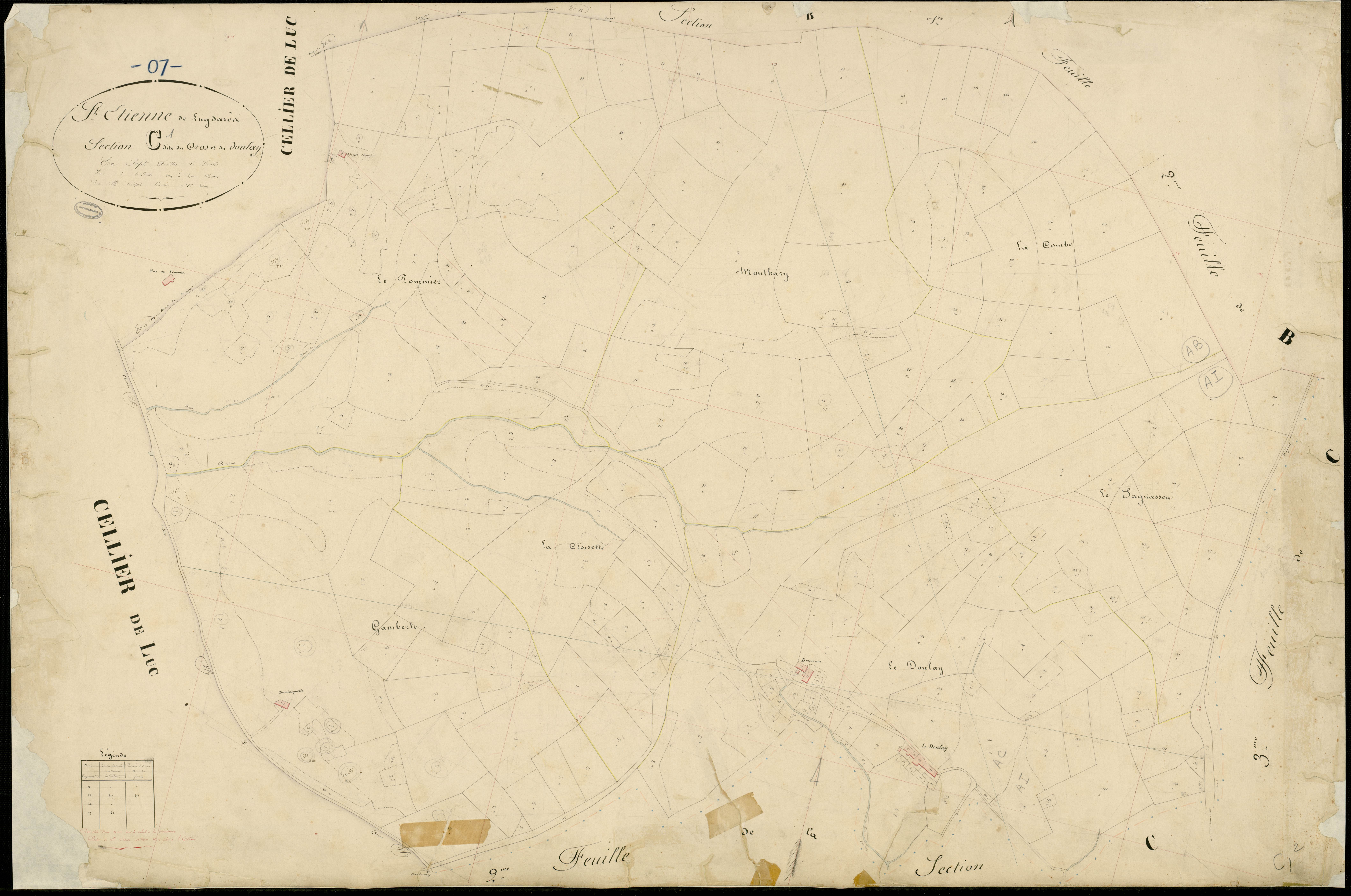 Saint-Etienne-de-Lugdarès - Section C - Feuillet 1