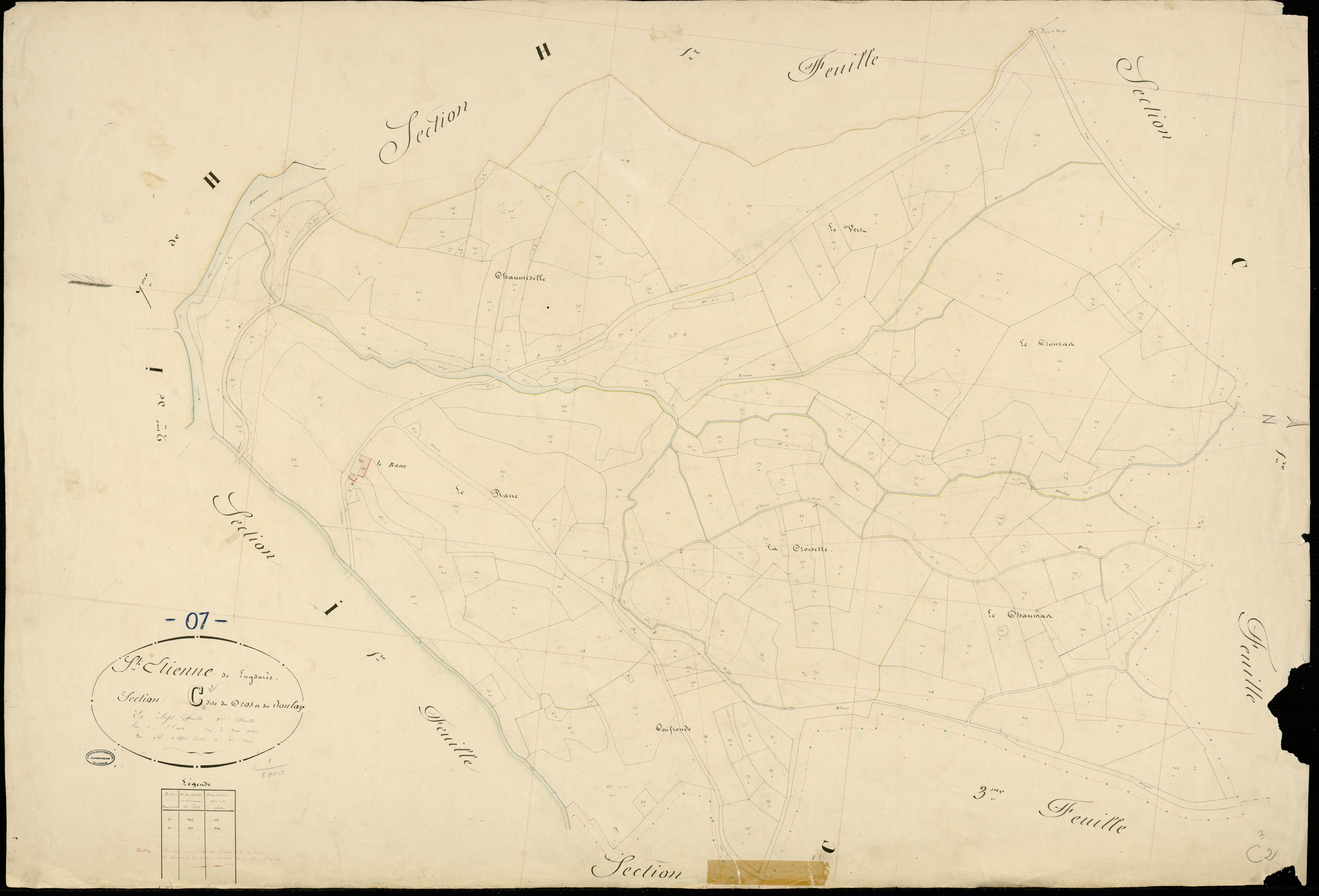 Saint-Etienne-de-Lugdarès - Section C - Feuillet 2