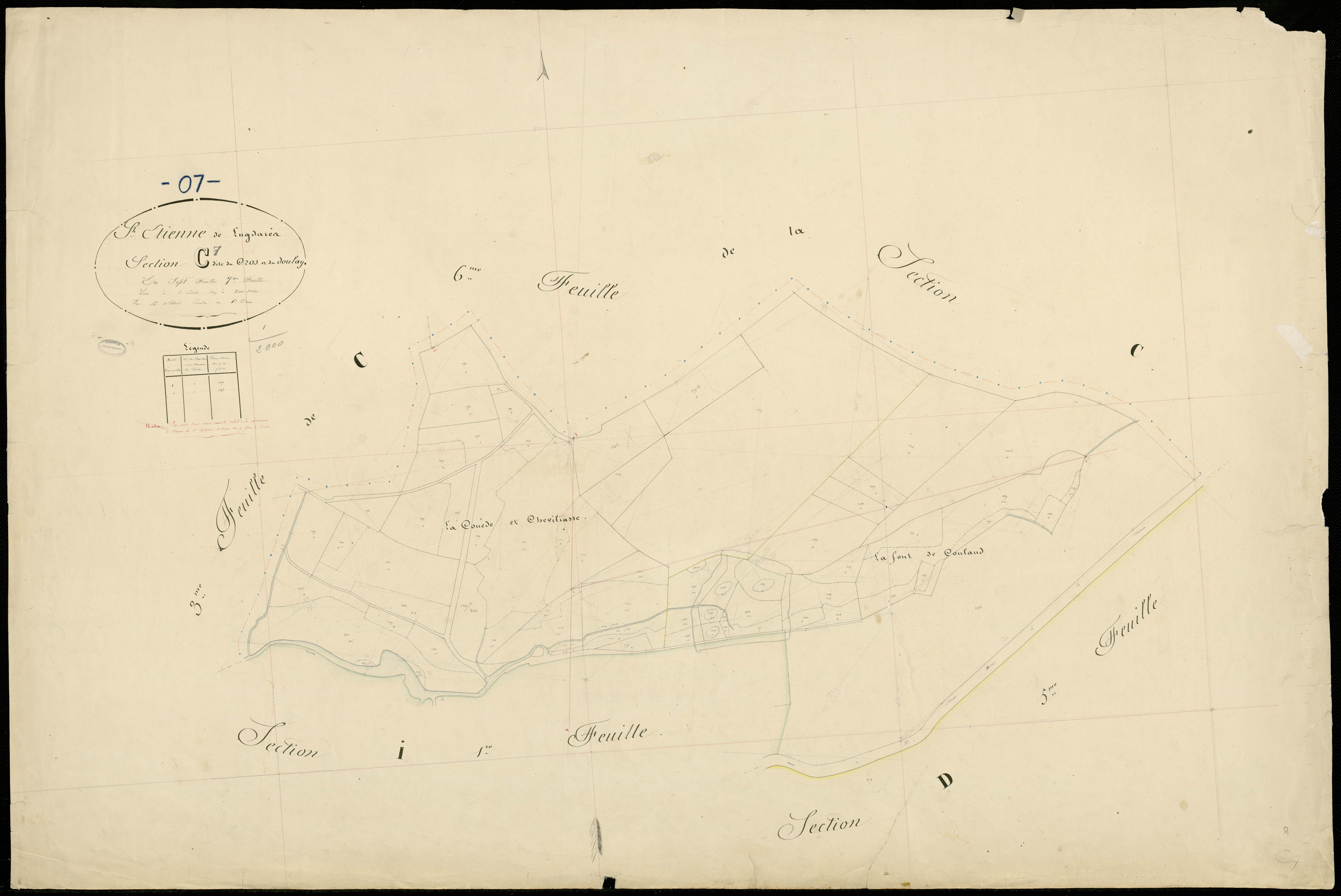 Saint-Etienne-de-Lugdarès - Section C - Feuillet 7