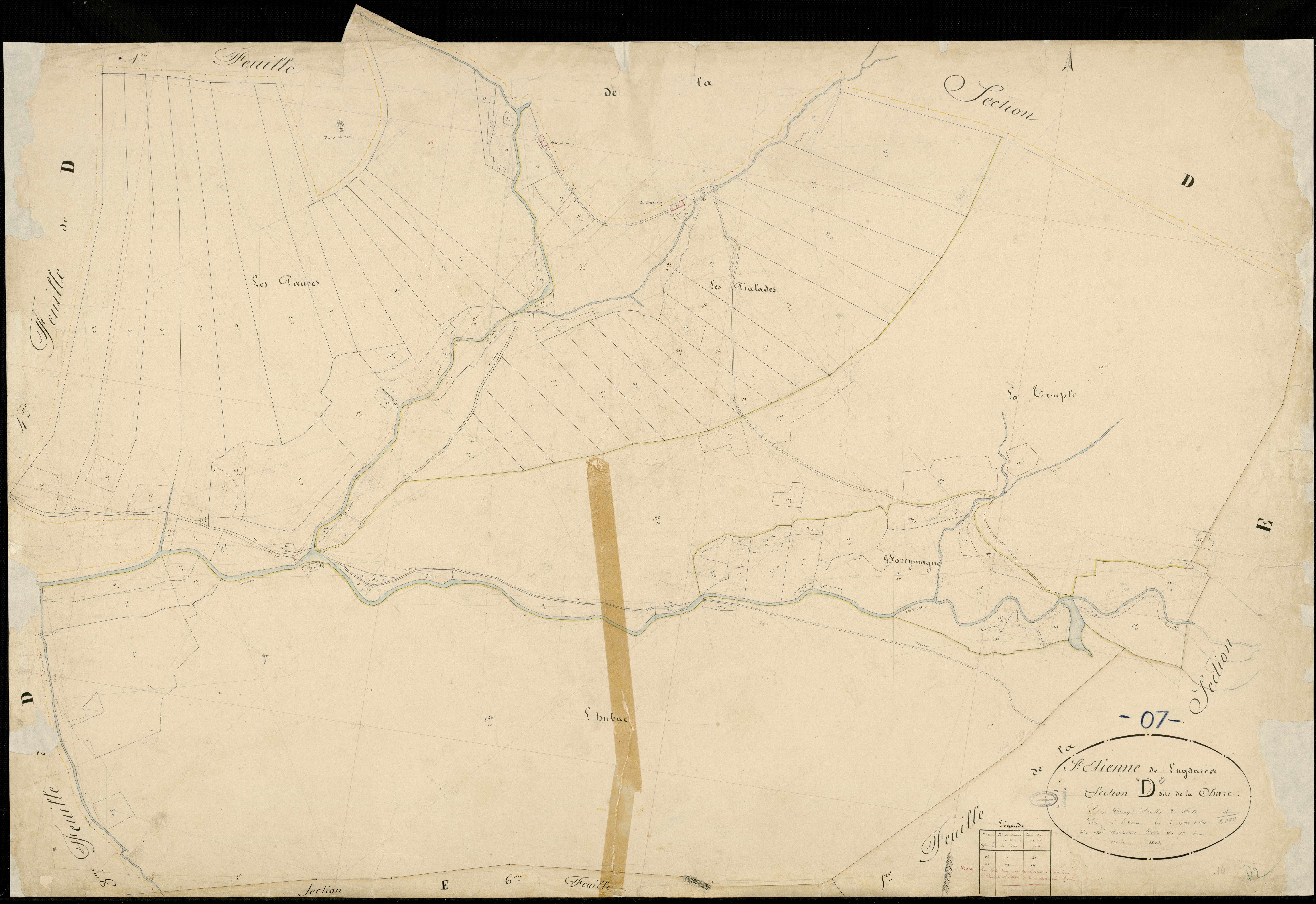 Saint-Etienne-de-Lugdarès - Section D - Feuillet 2