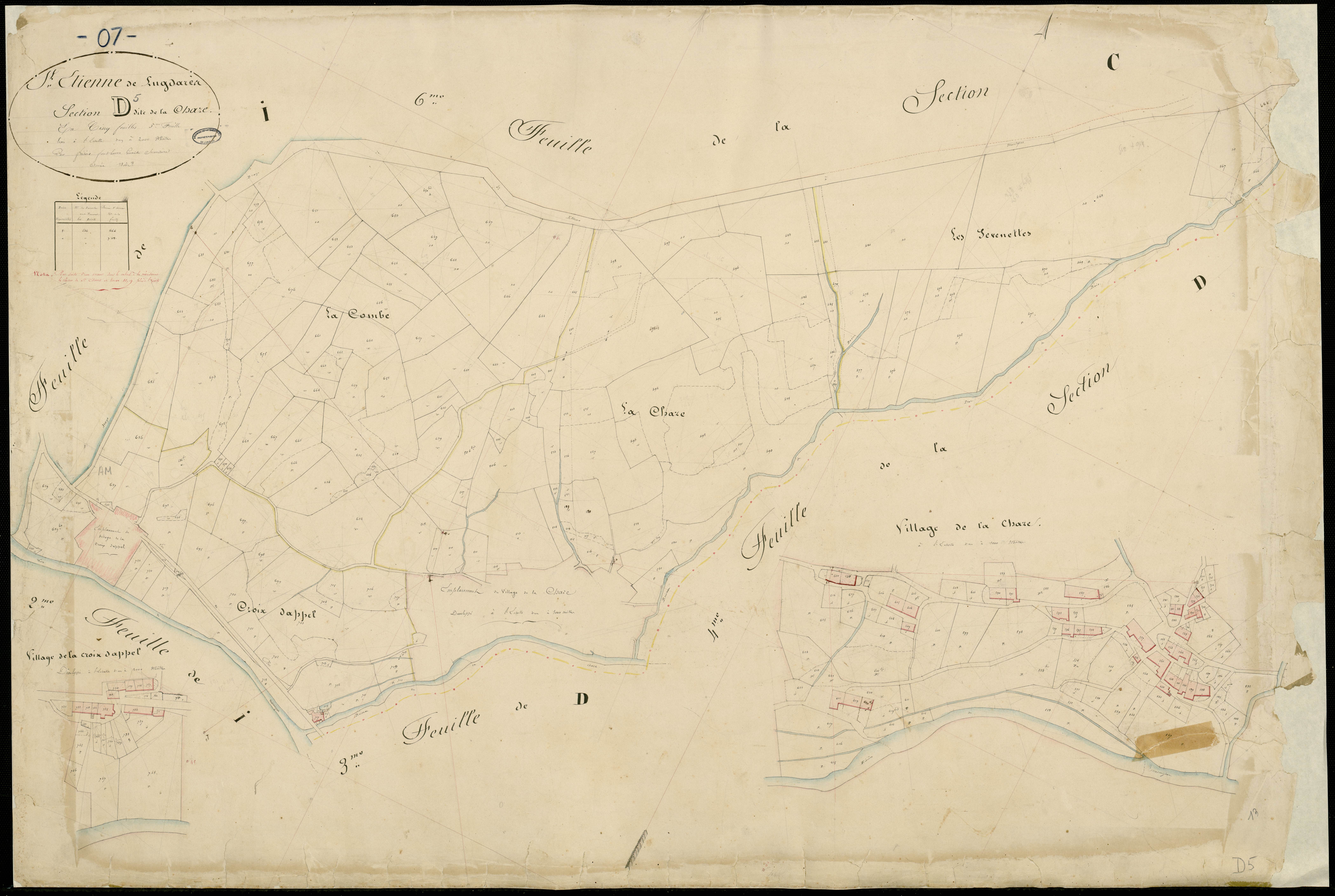 Saint-Etienne-de-Lugdarès - Section D - Feuillet 5