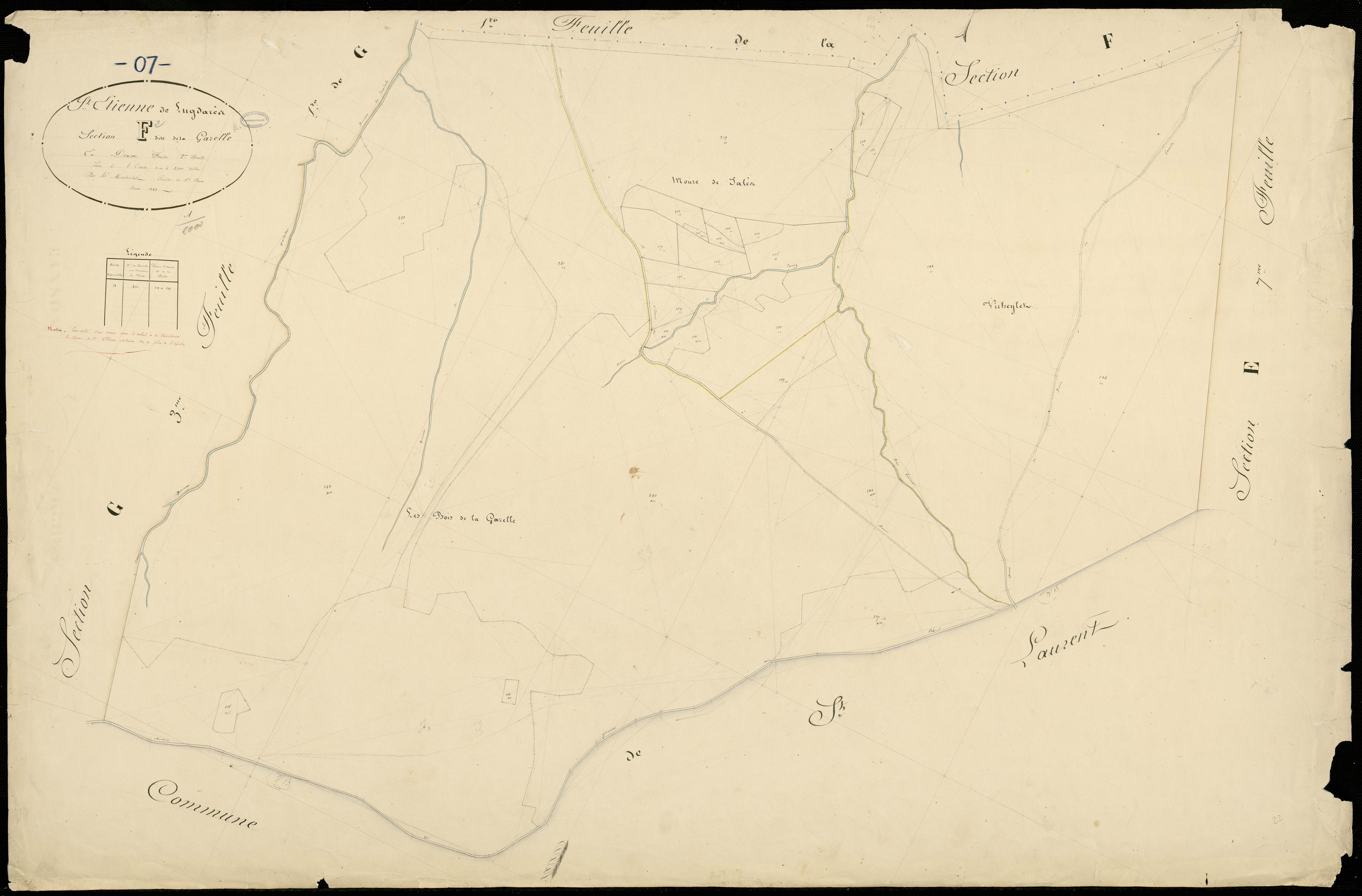 Saint-Etienne-de-Lugdarès - Section F - Feuillet 2