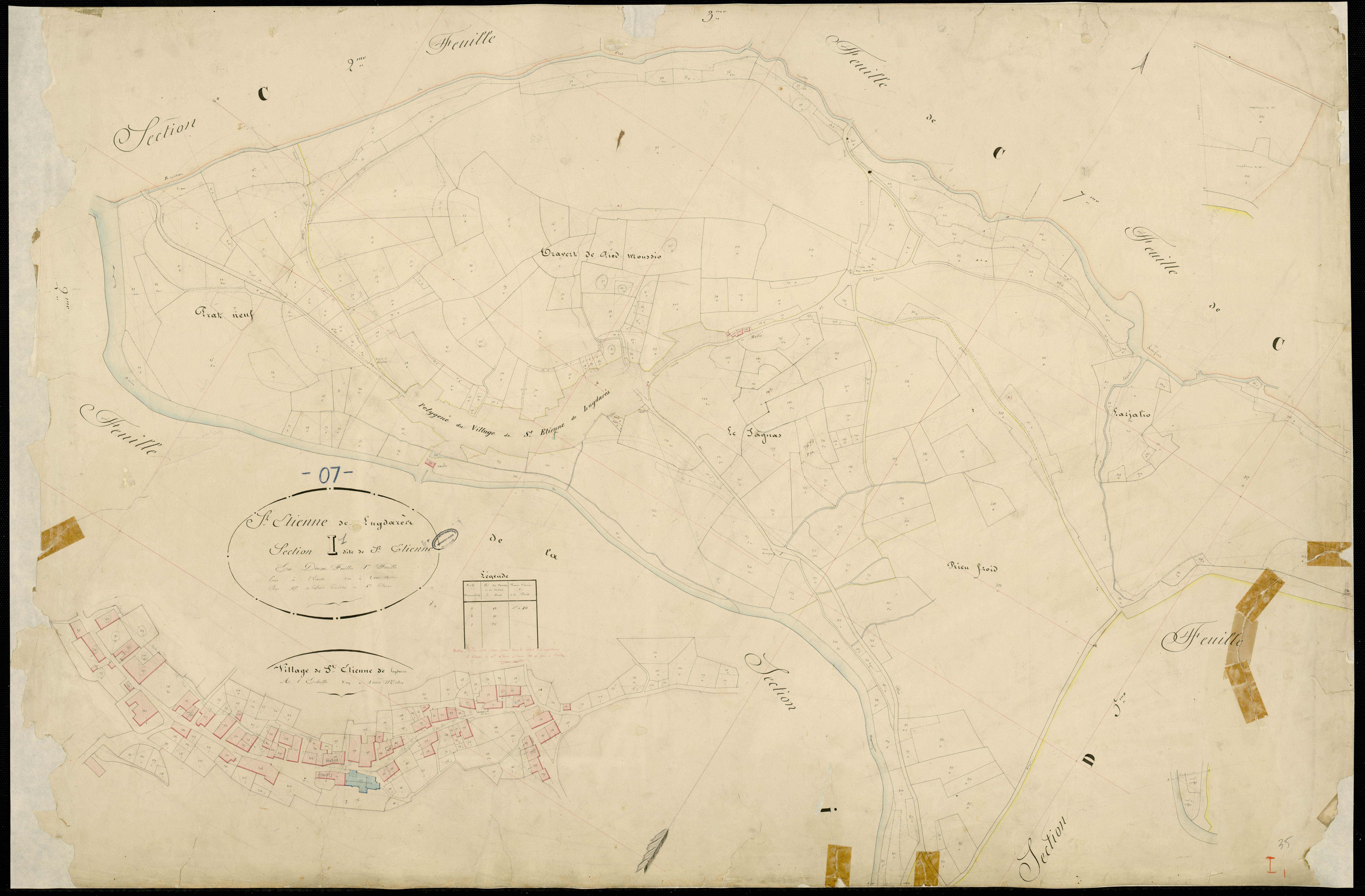 Saint-Etienne-de-Lugdarès - Section I - Feuillet 1