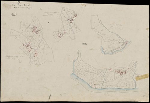 Saint-Etienne-de-Serre - Section C - Feuillet 1, 2