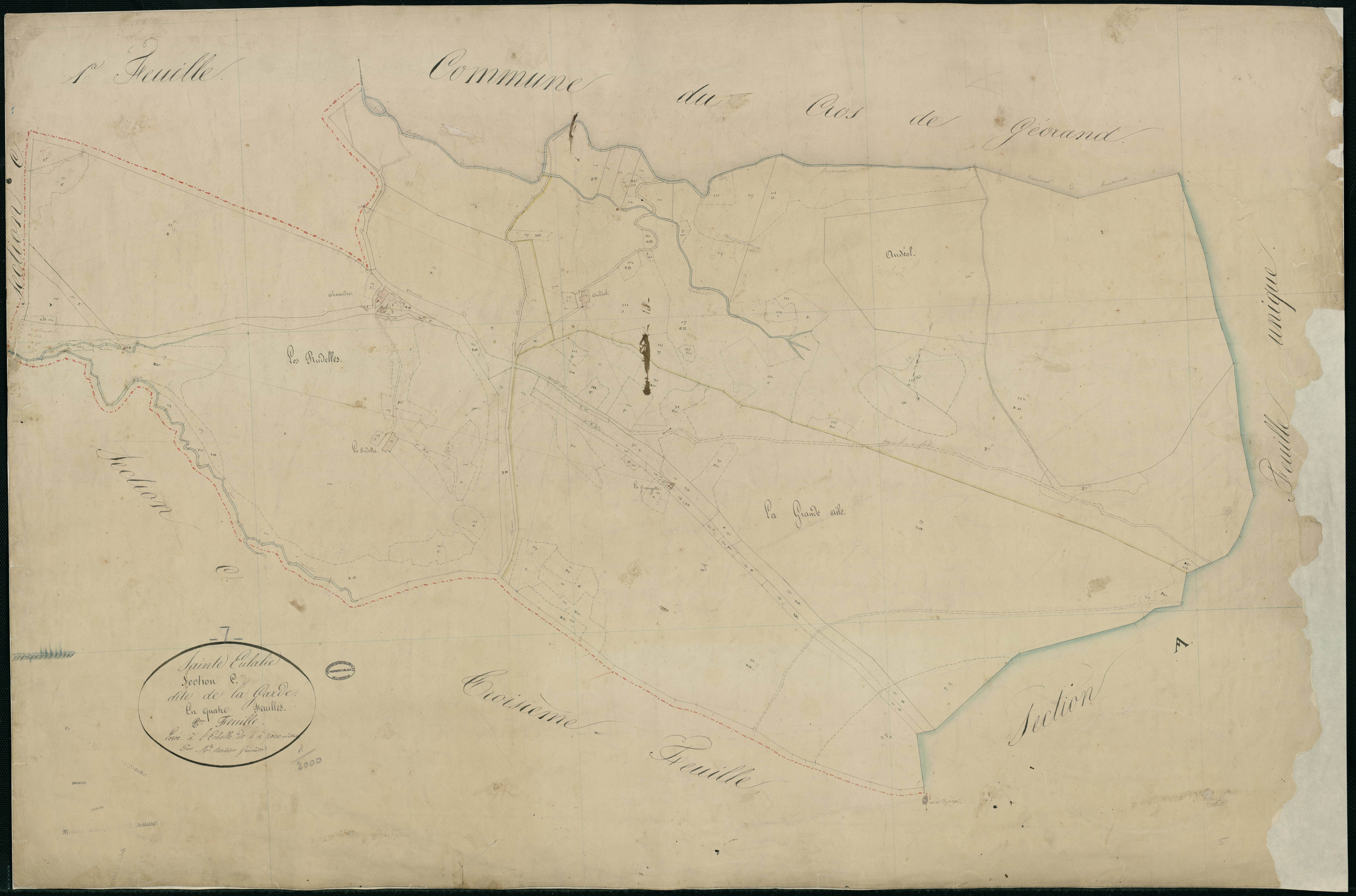 Sainte-Eulalie - Section C - Feuillet 2