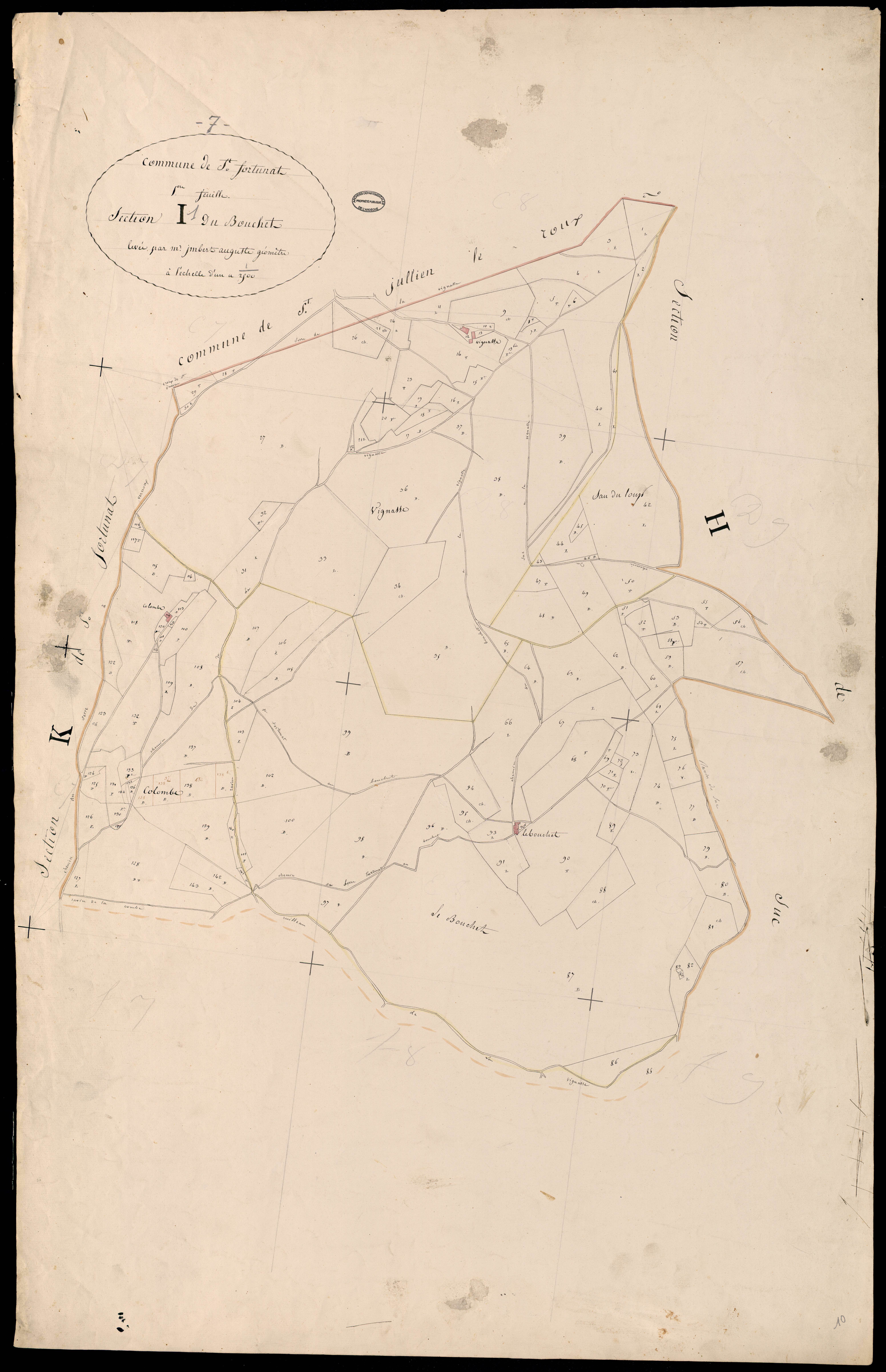 Saint-Fortunat-sur-Eyrieux - Section I - Feuillet 1