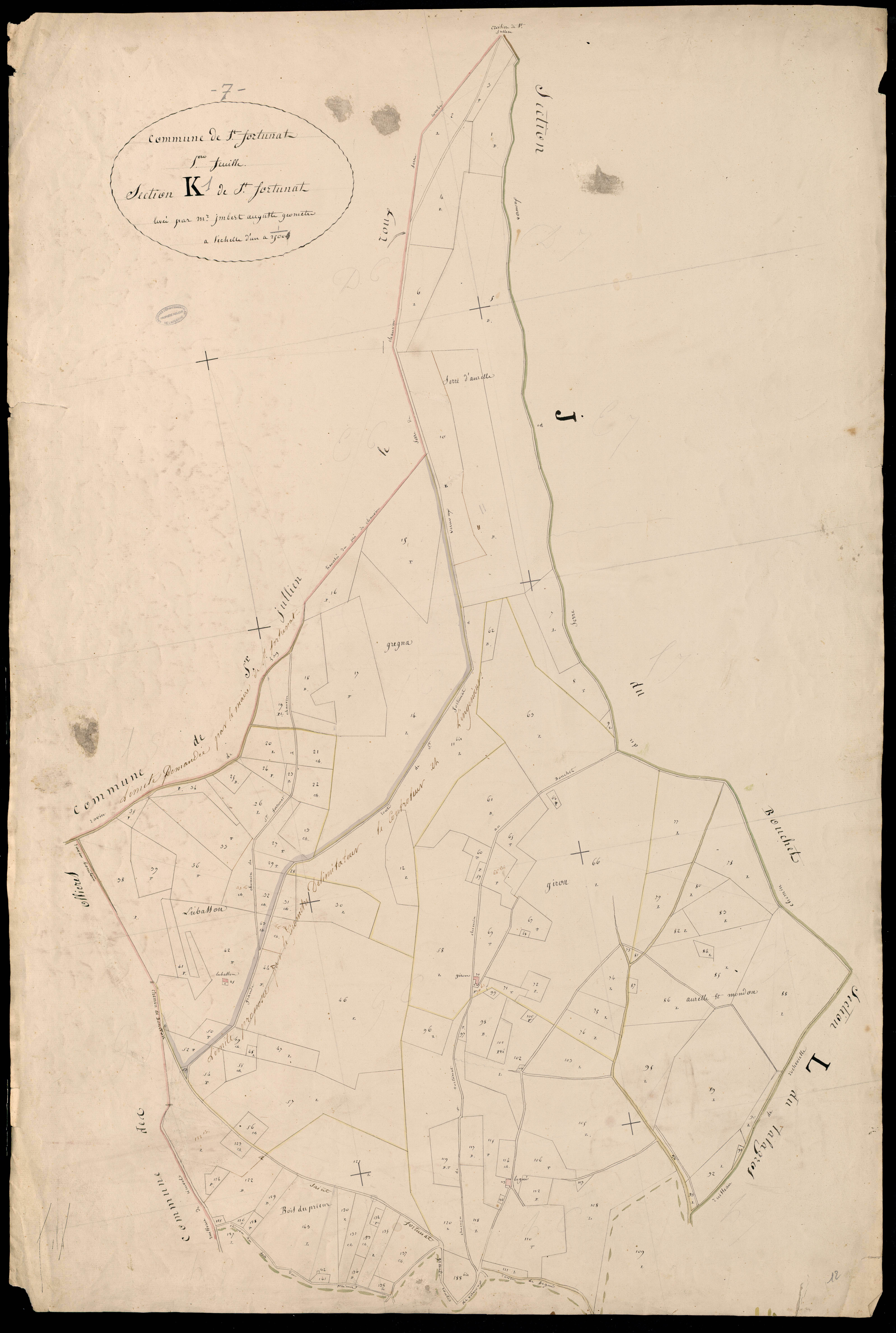 Saint-Fortunat-sur-Eyrieux - Section K - Feuillet 1