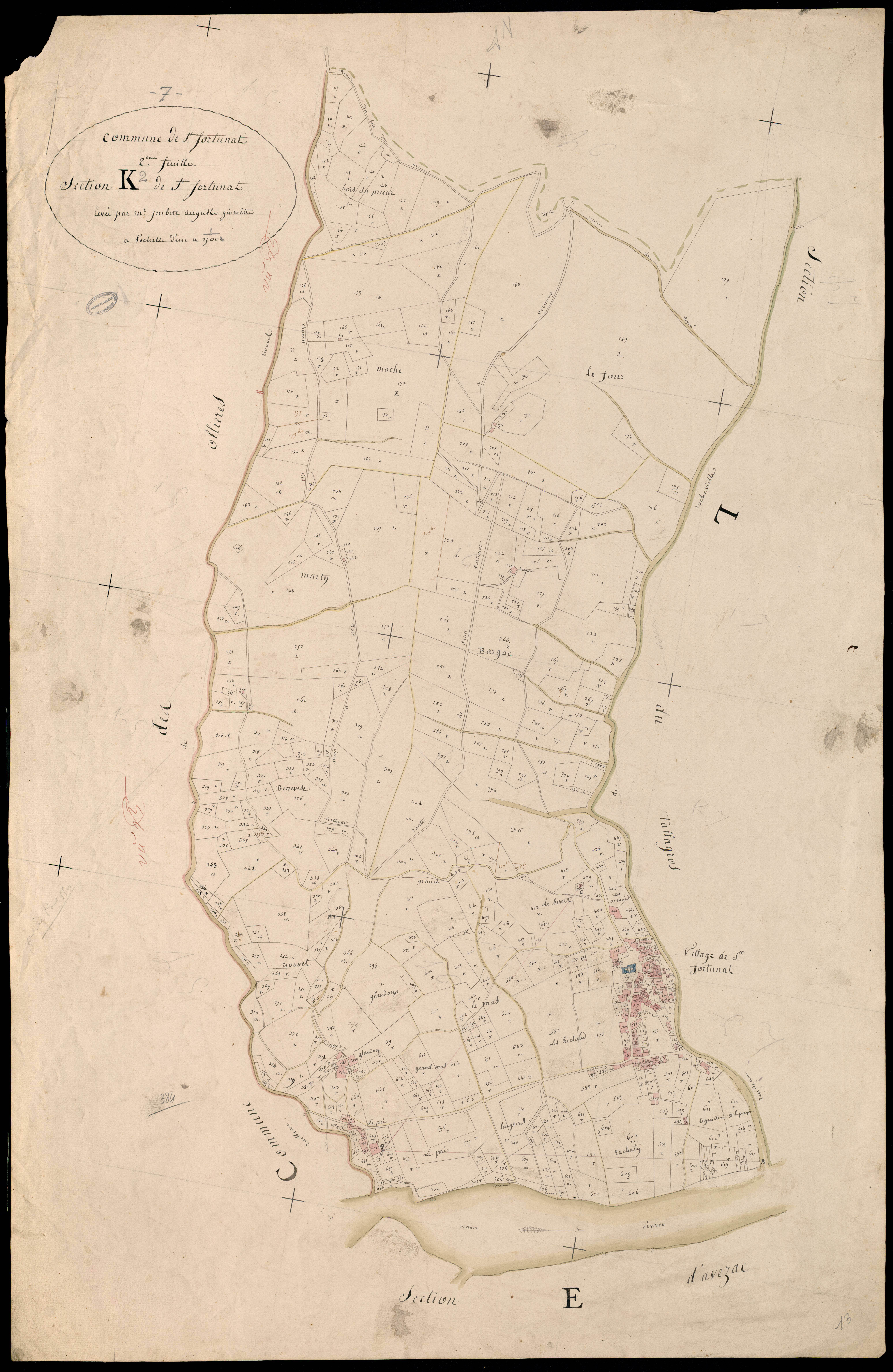 Saint-Fortunat-sur-Eyrieux - Section K - Feuillet 2