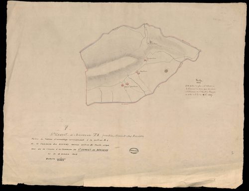Saint-Genest-de-Beauzon - Tableau d'assemblage se la section D