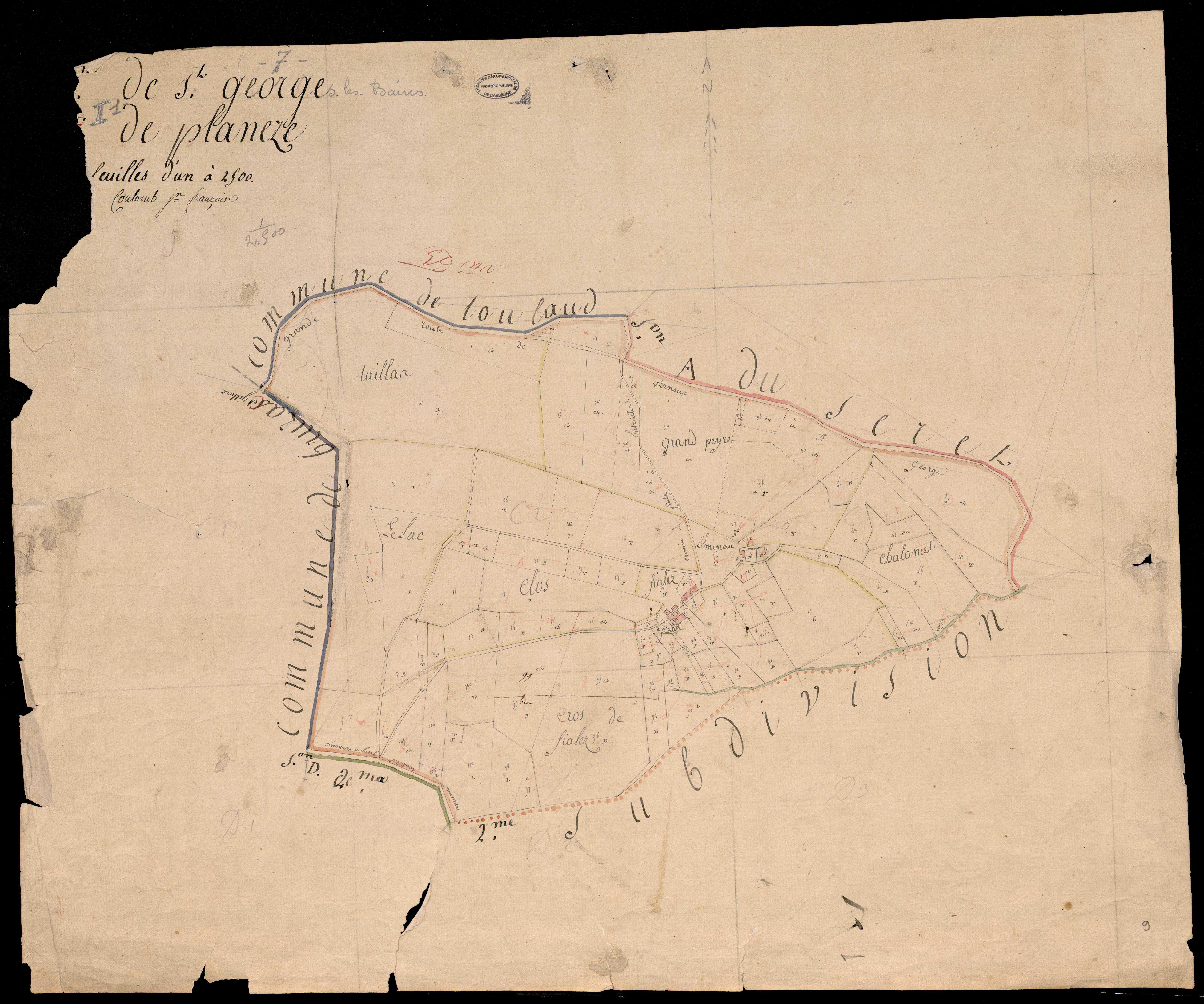 Saint-Georges-les-Bains - Section I - Feuillet 1