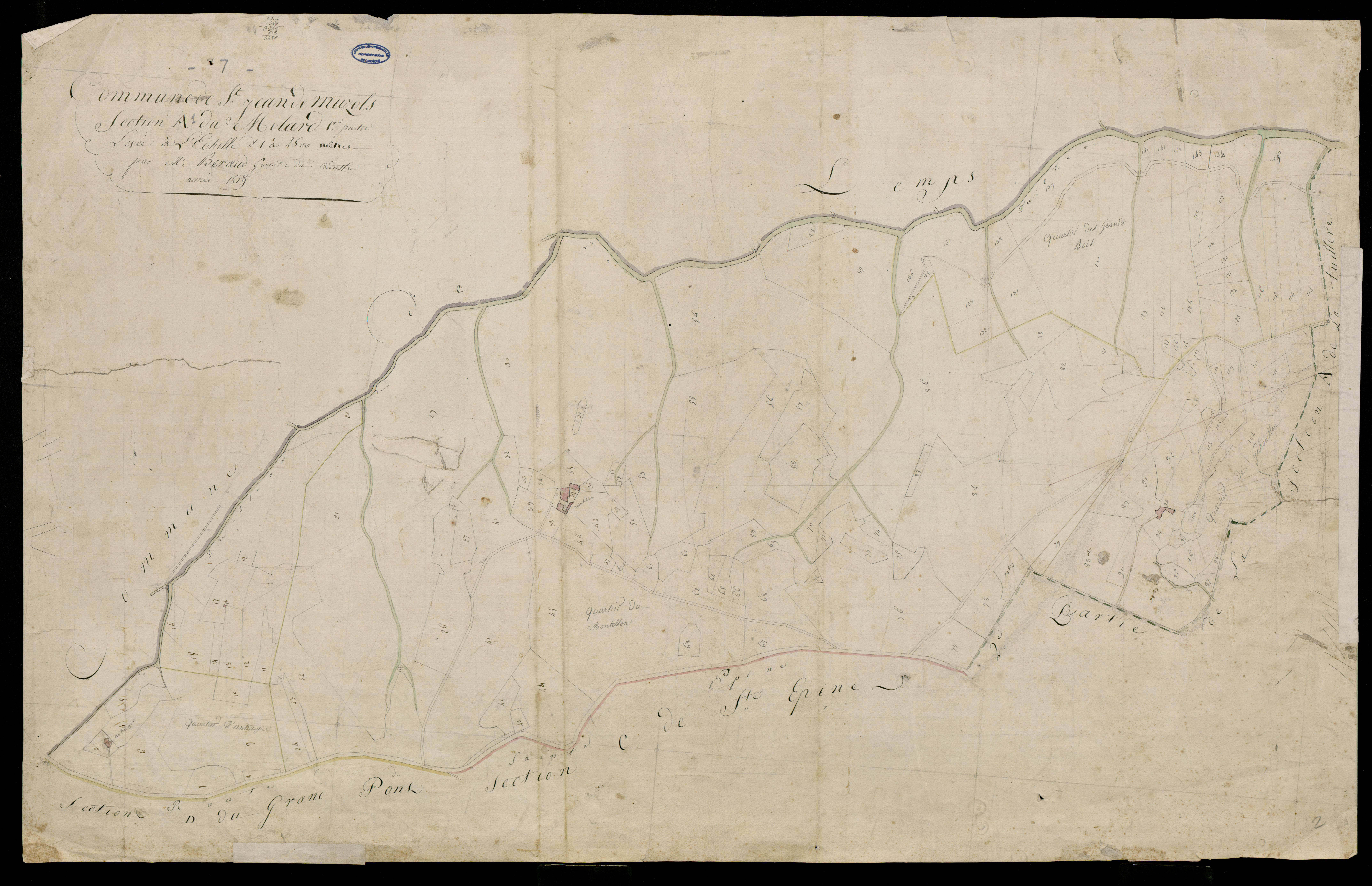 Saint-Jean-de-Muzols - Section A - Feuillet 1