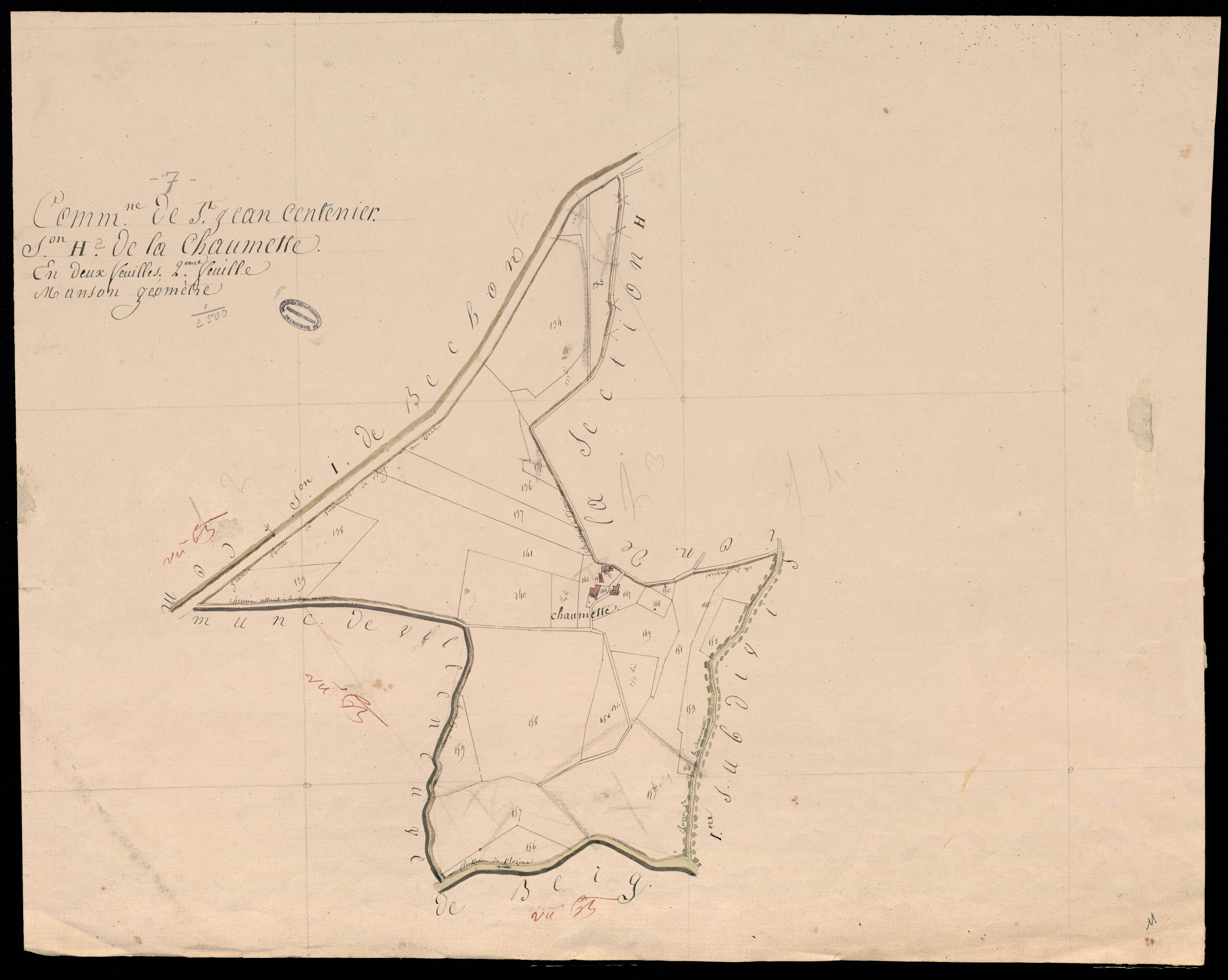Saint-Jean-le-Centenier - Section H - Feuillet 2