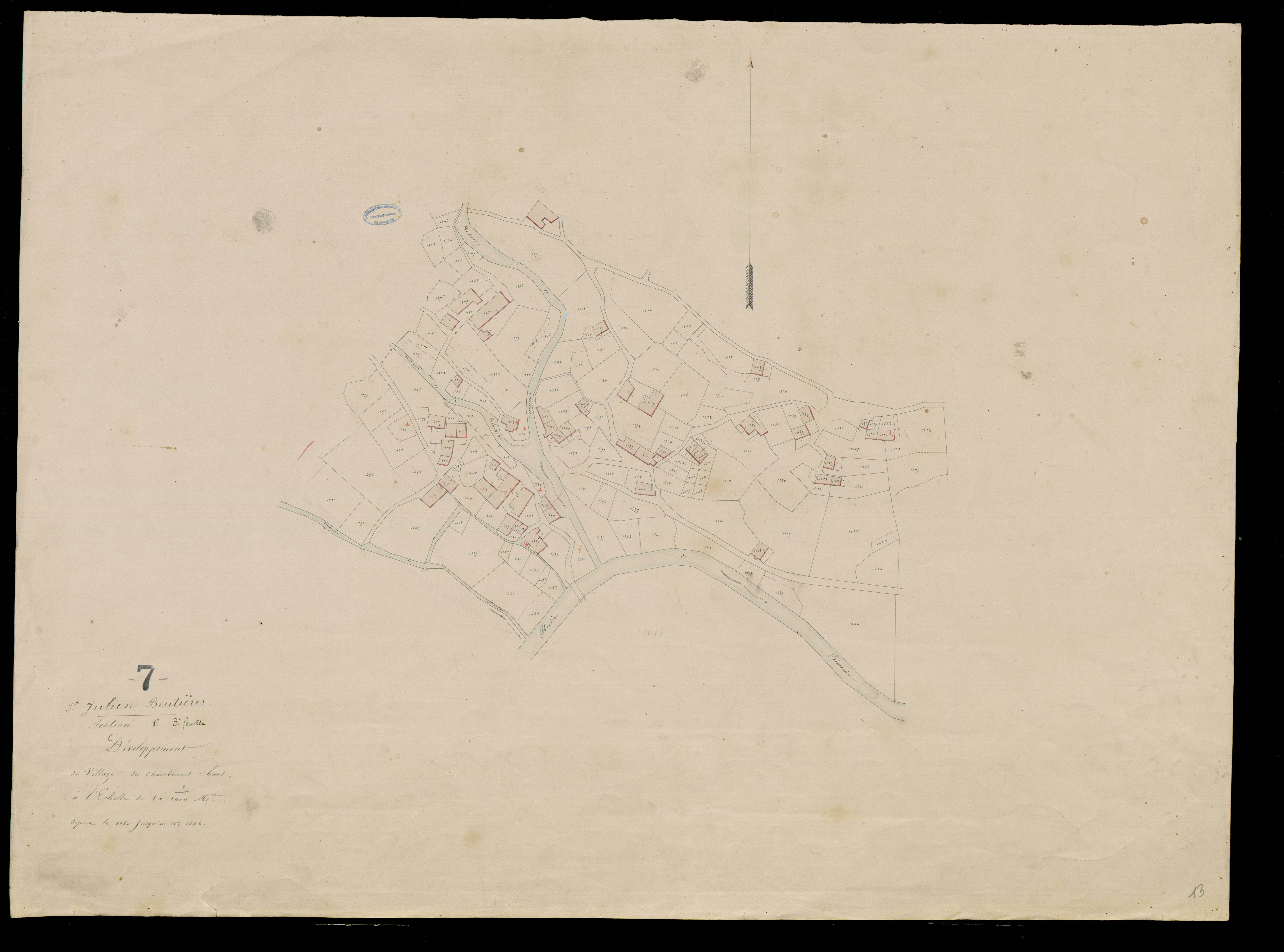 Saint-Julien-Boutières - Section F - Feuillet 3