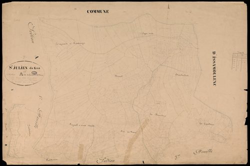 Saint-Julien-du-Gua - Section A - Feuillet 2