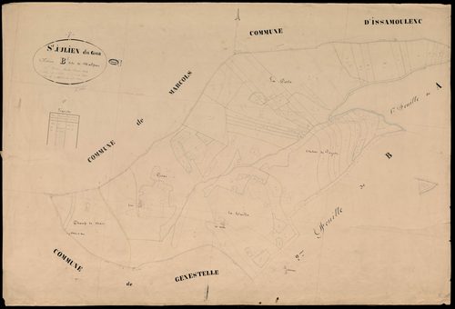 Saint-Julien-du-Gua - Section B - Feuillet 1