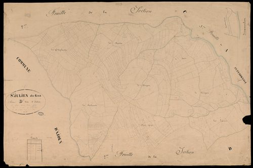 Saint-Julien-du-Gua - Section D - Feuillet 1