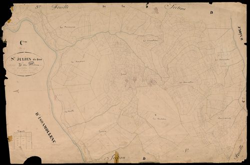 Saint-Julien-du-Gua - Section D - Feuillet 2