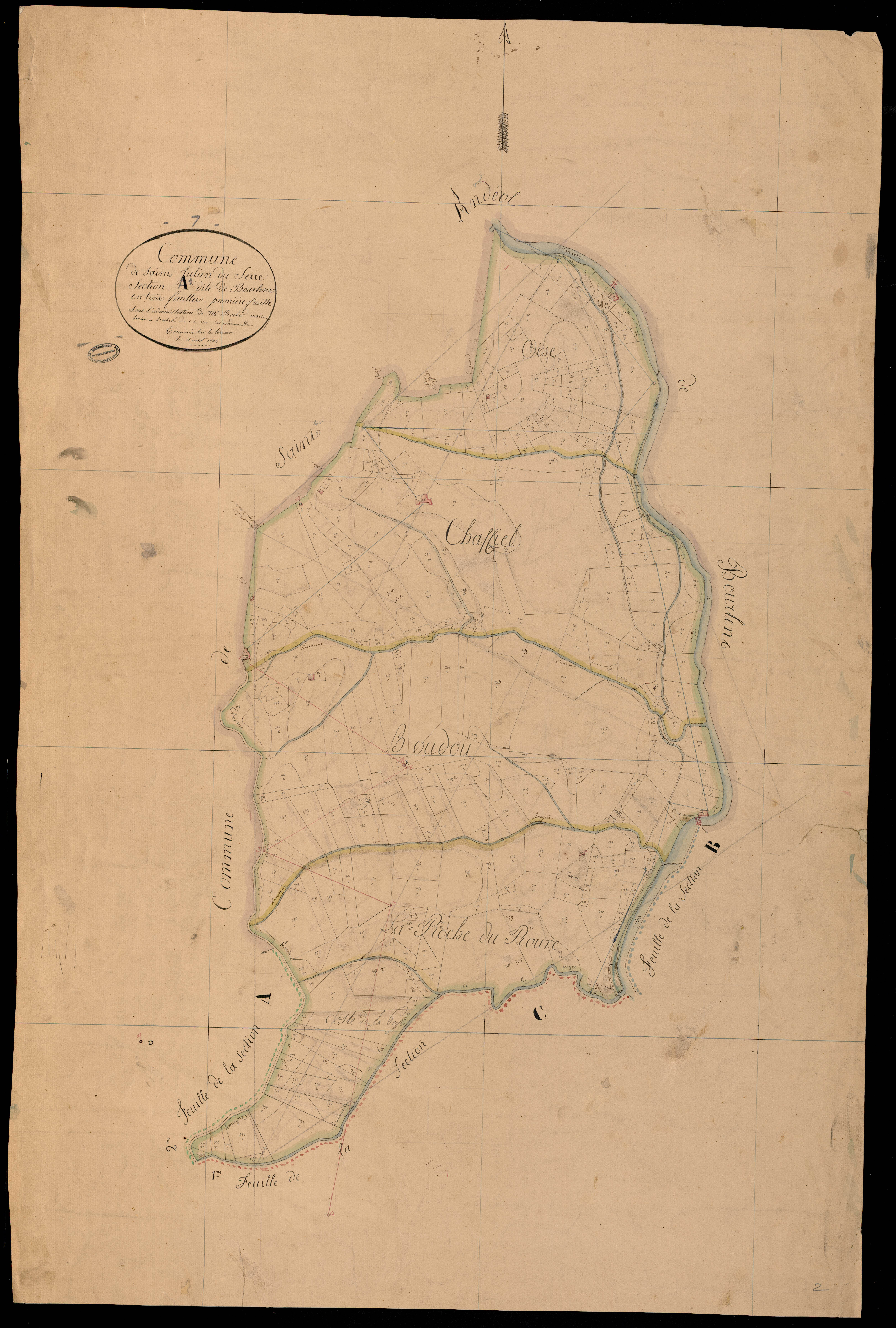 Saint-Julien-du-Serre - Section A - Feuillet 1
