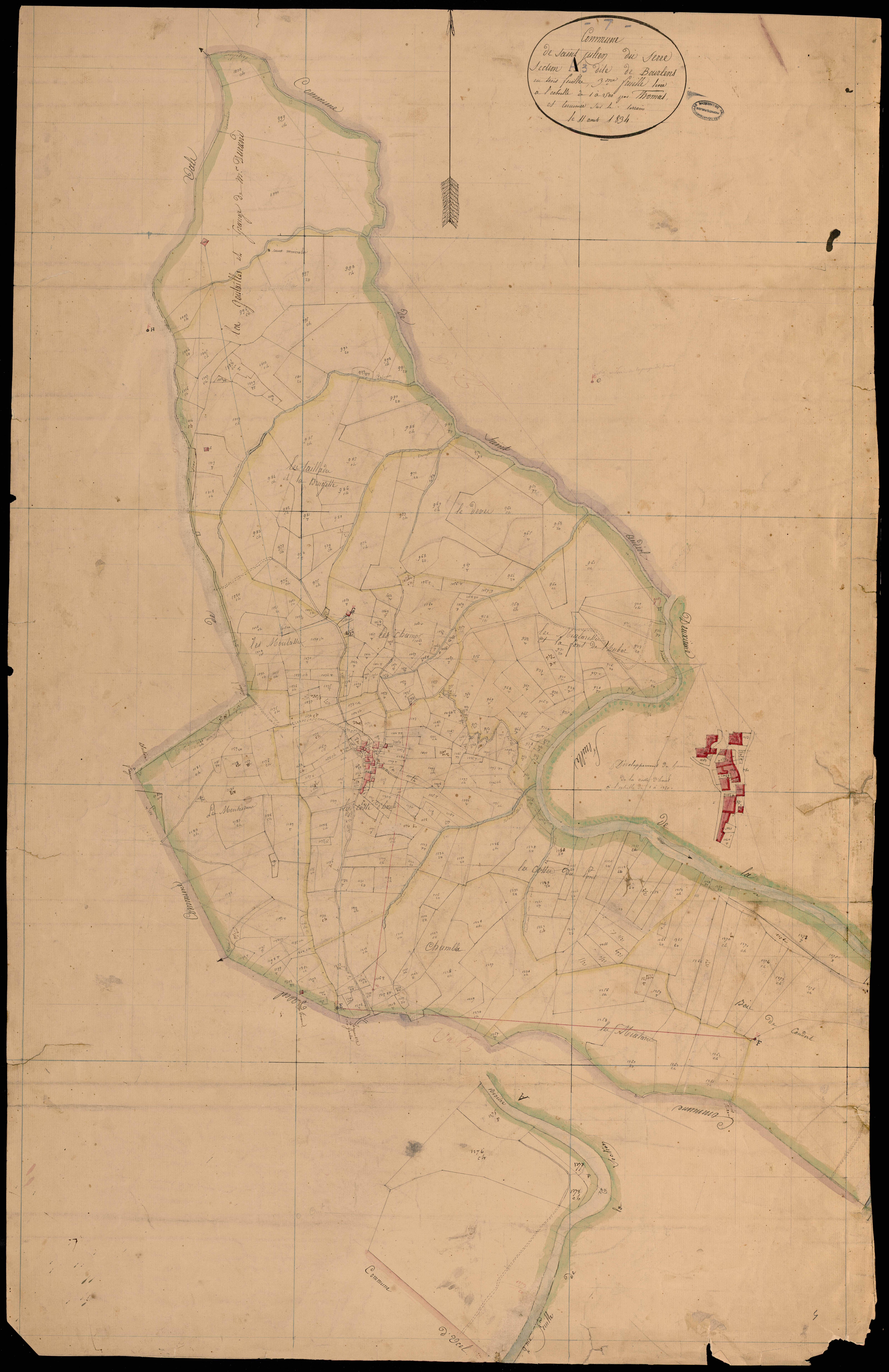 Saint-Julien-du-Serre - Section A - Feuillet 3