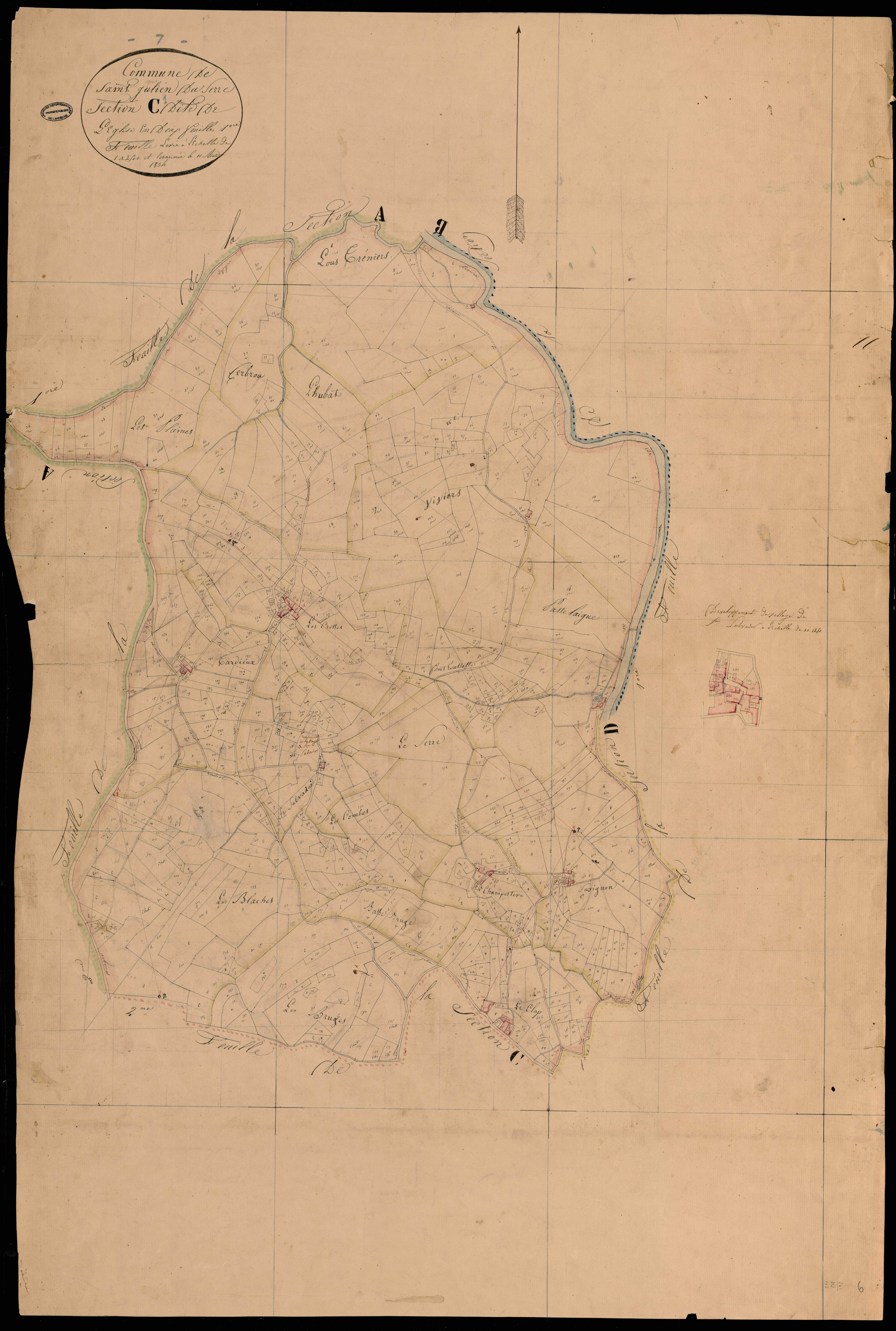 Saint-Julien-du-Serre - Section C - Feuillet 1