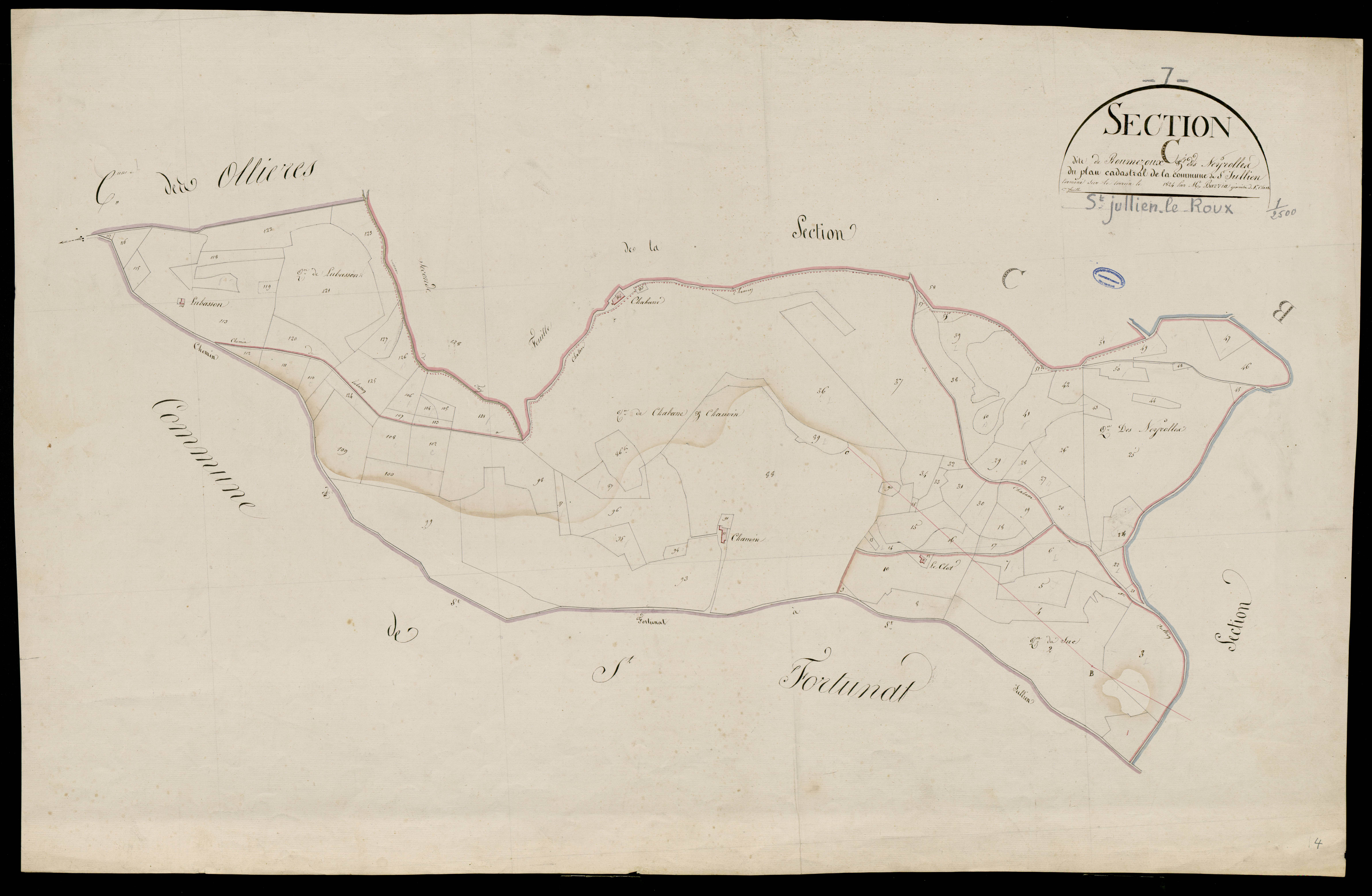 Saint-Julien-le-Roux - Section C - Feuillet 1
