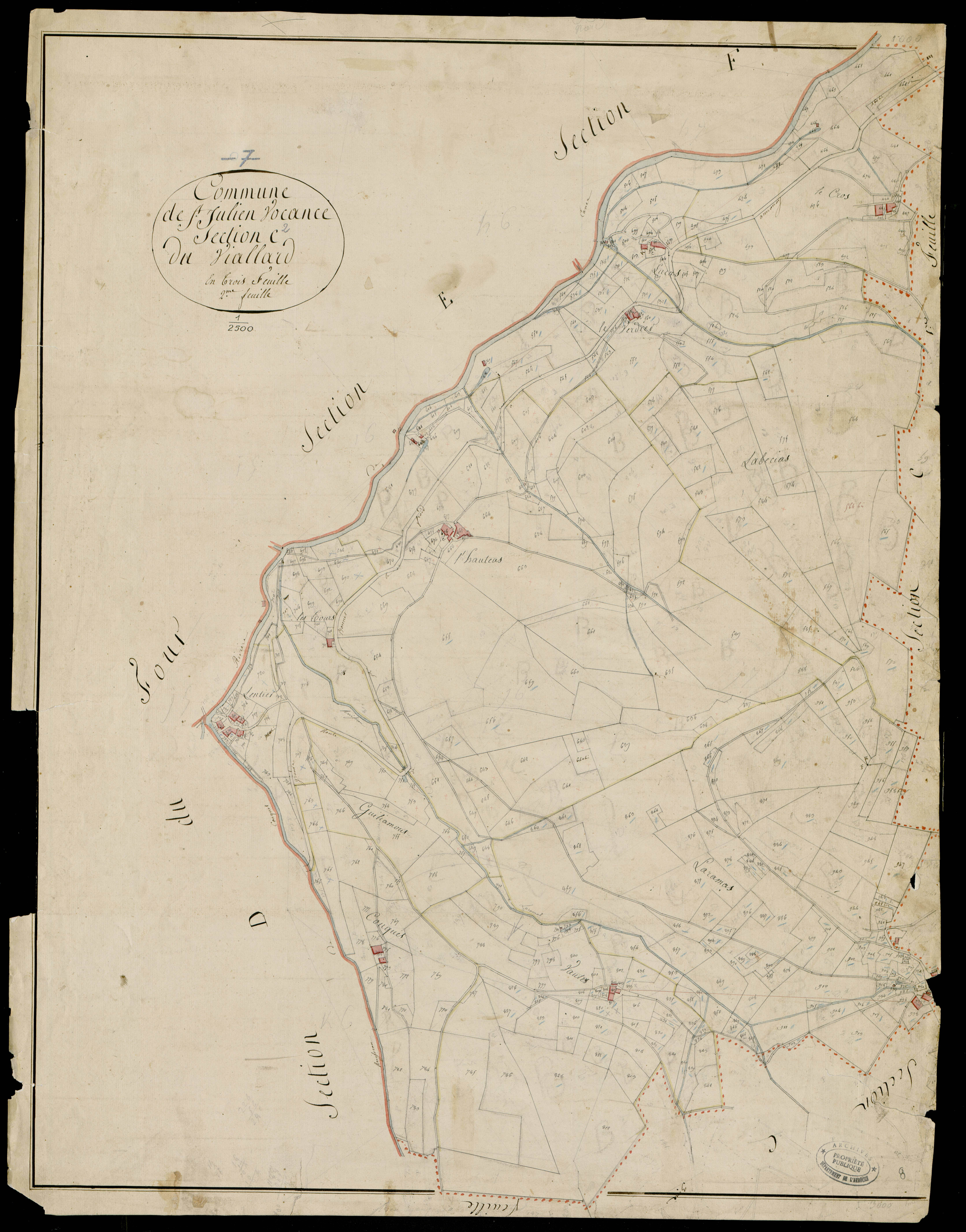 Saint-Julien-Vocance - Section C - Feuillet 2