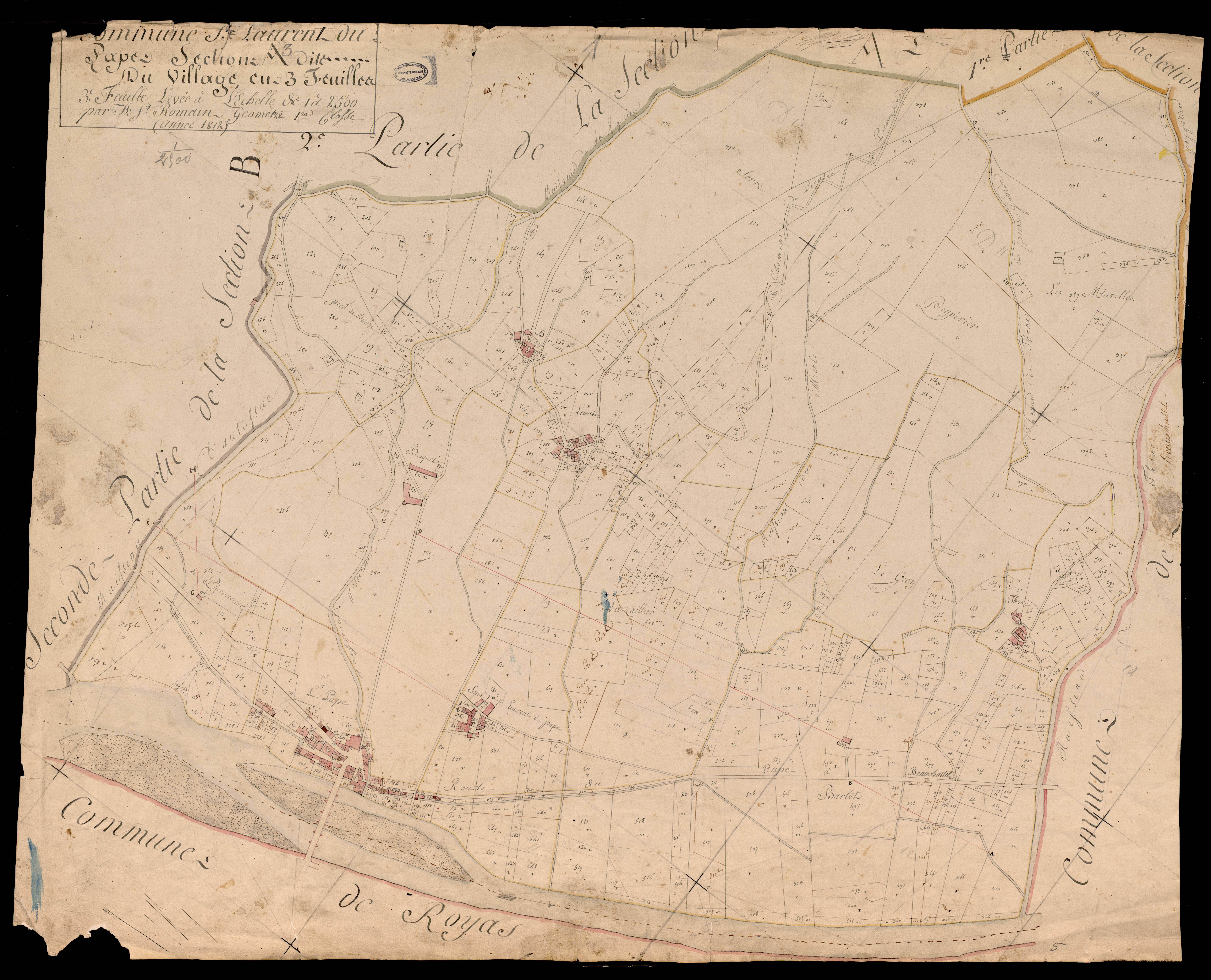 Saint-Laurent-du-Pape - Section A - Feuillet 3