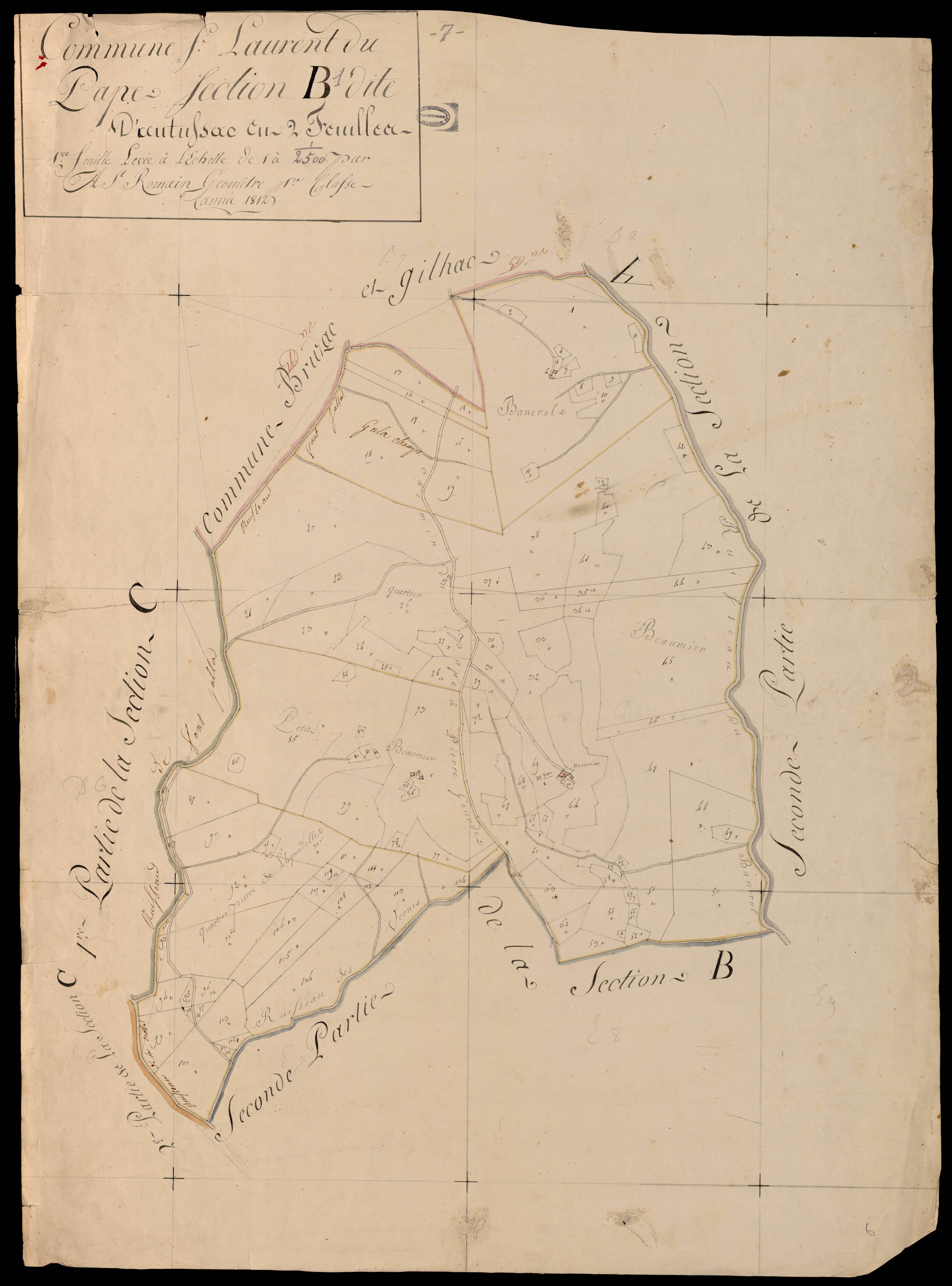 Saint-Laurent-du-Pape - Section B - Feuillet 1
