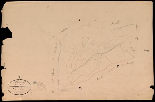 Saint-Laurent-les-Bains - Section C - Feuillet 1