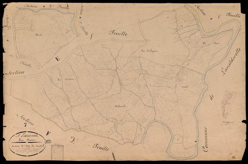 Saint-Laurent-les-Bains - Section E - Feuillet 2