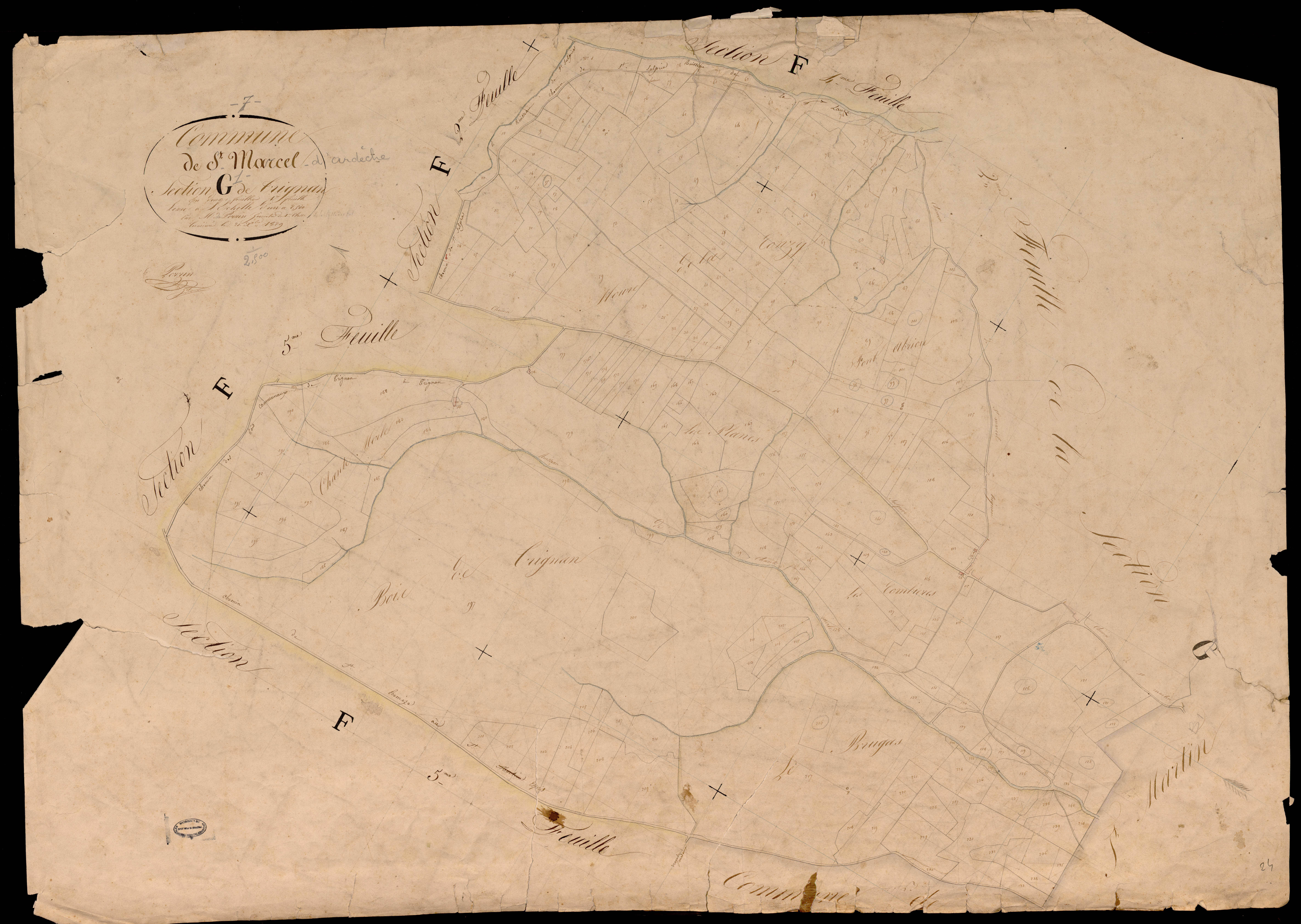 Saint-Marcel-d'Ardèche - Section G - Feuillet 1