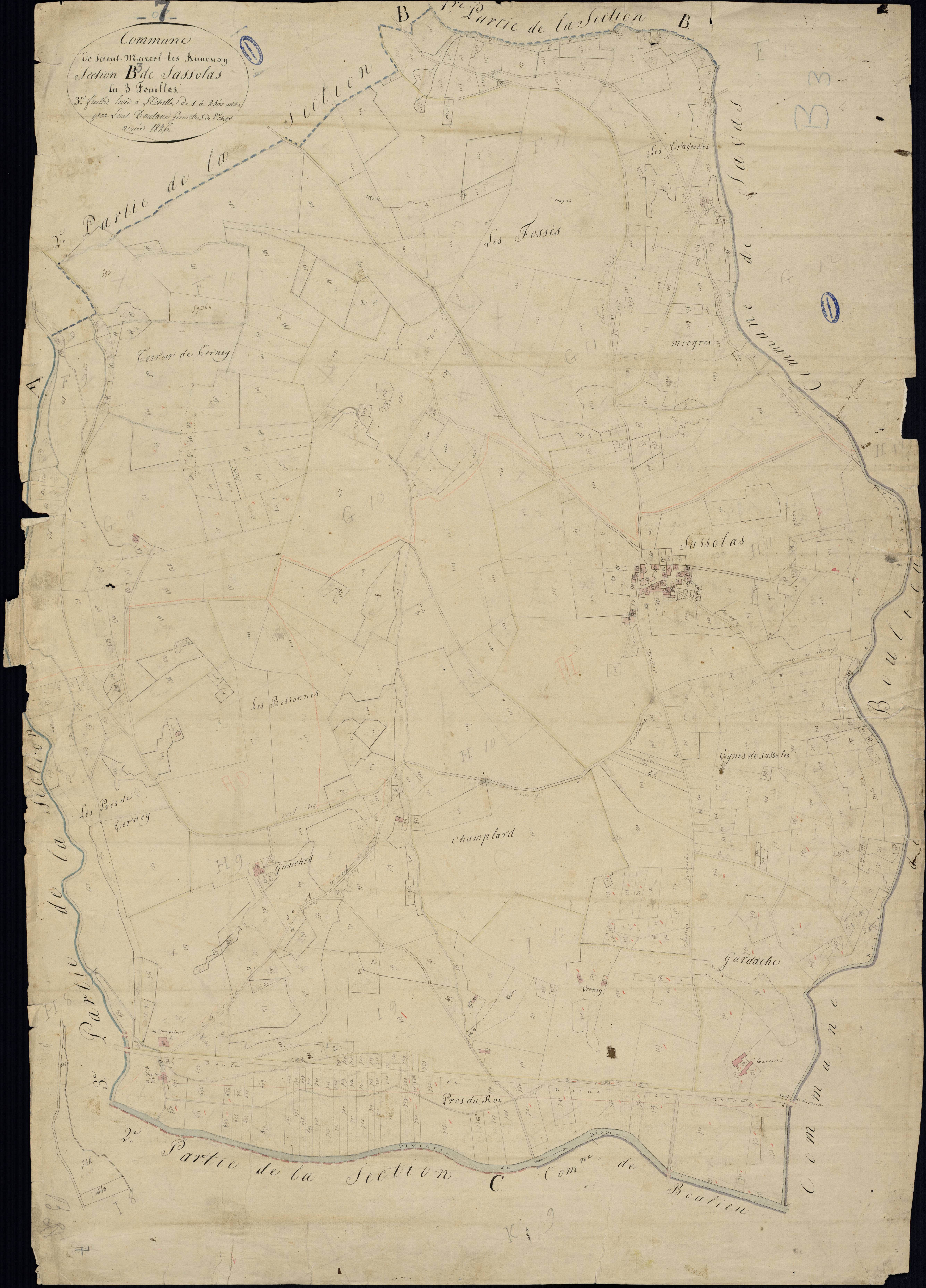 Saint-Marcel-lès-Annonay - Section B - Feuillet 3