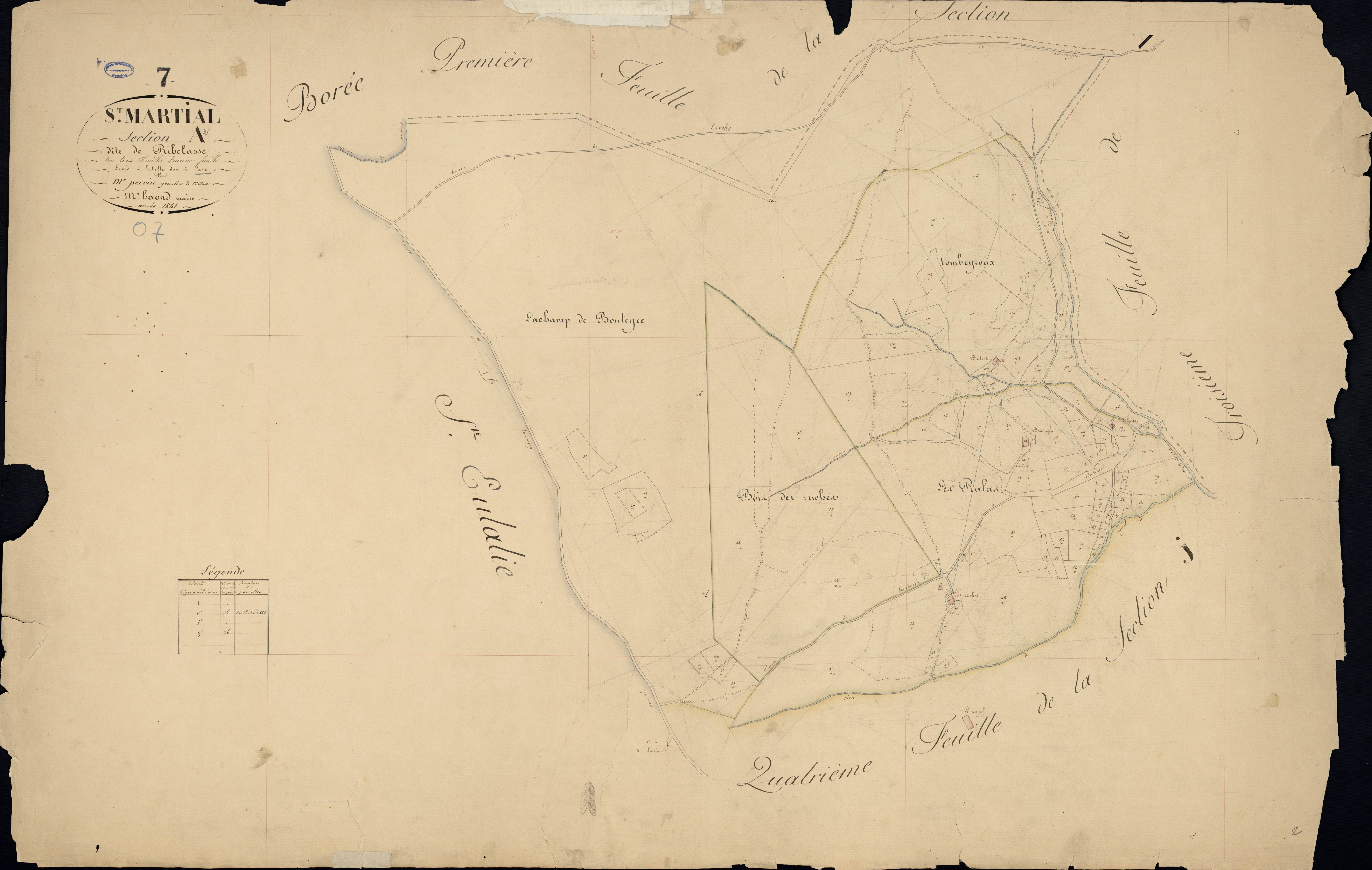 Saint-Martial - Section A - Feuillet 2