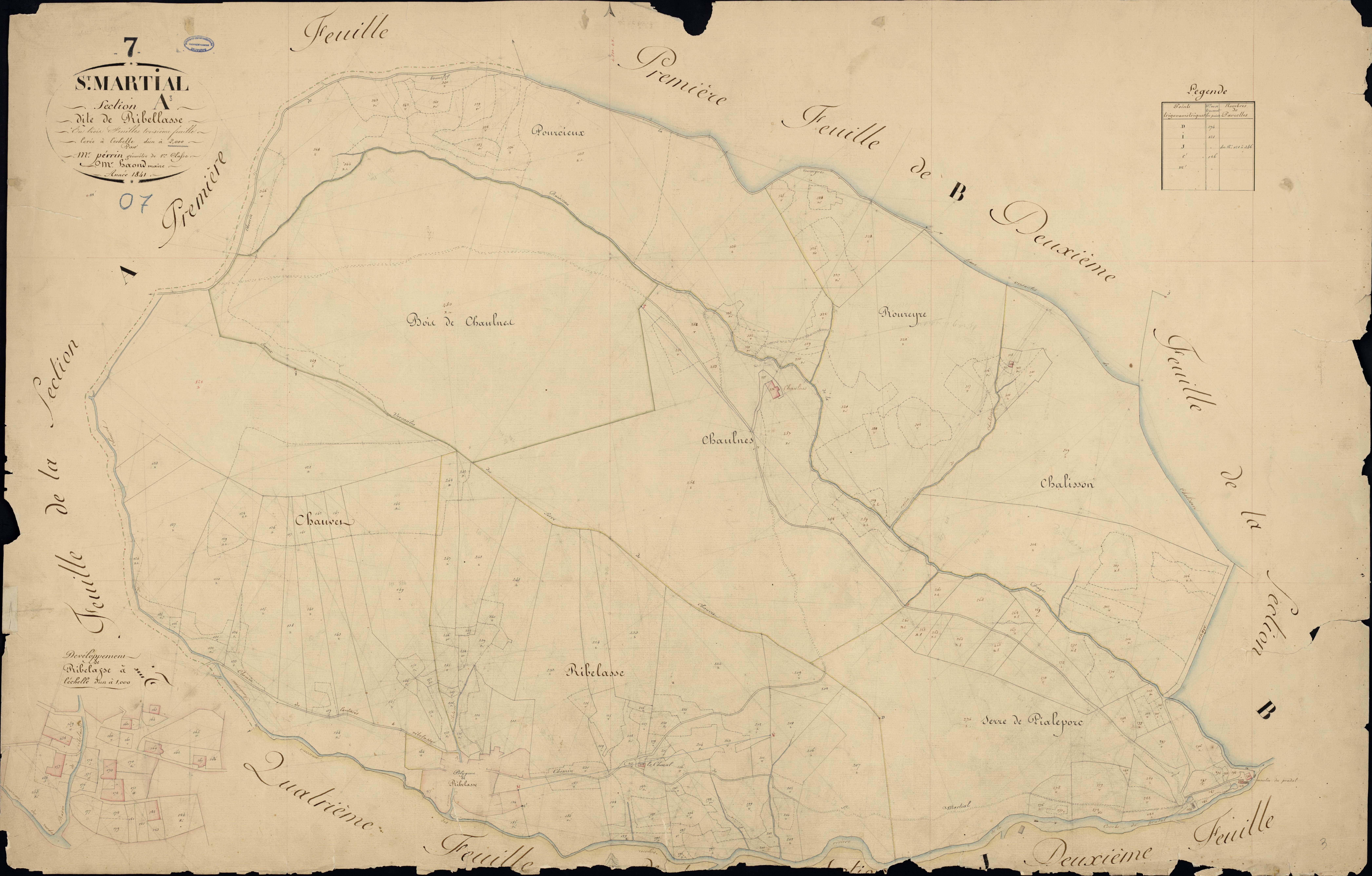 Saint-Martial - Section A - Feuillet 3
