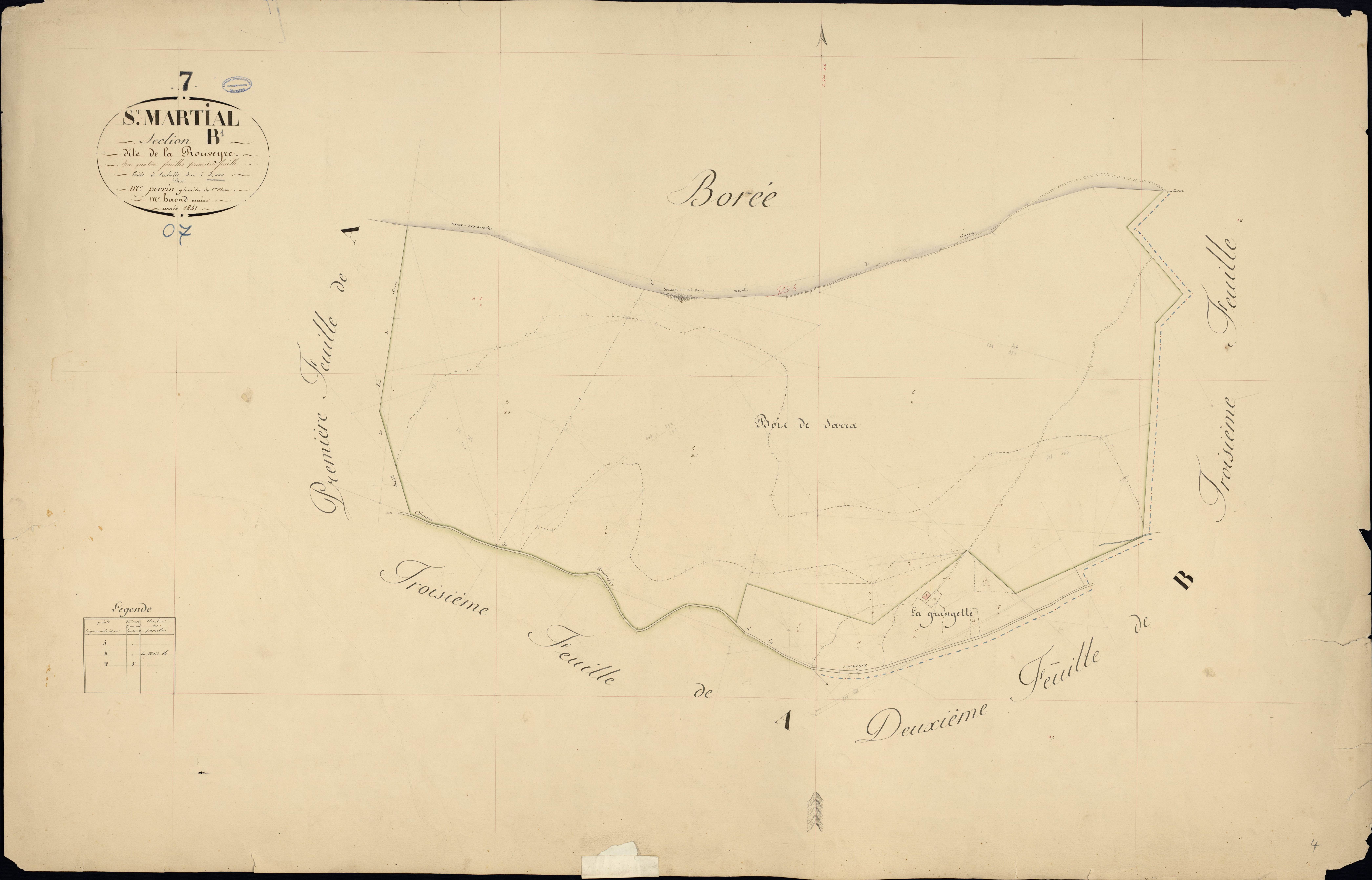 Saint-Martial - Section B - Feuillet 1